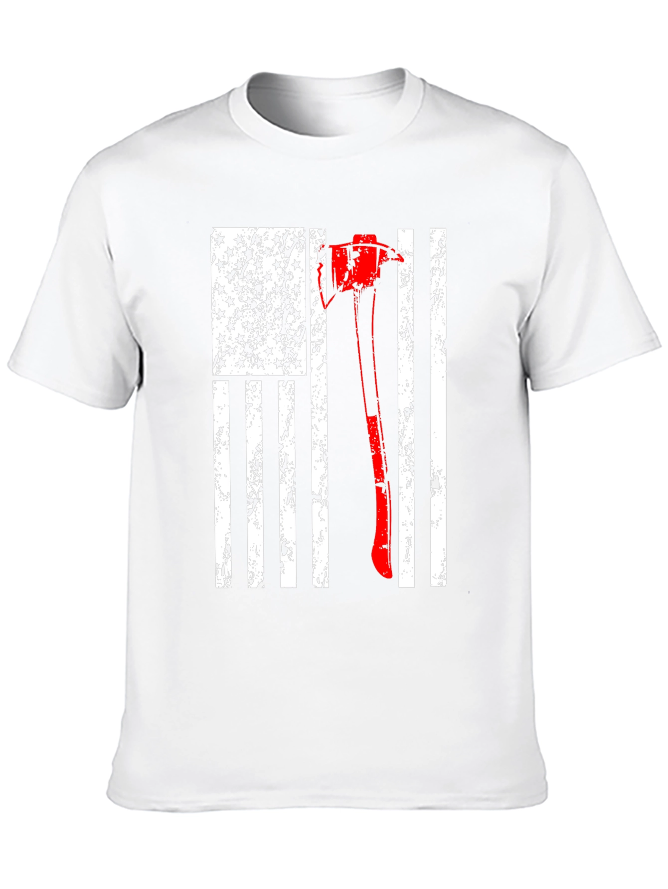 Firefighter Axe USA Flag T-Shirt