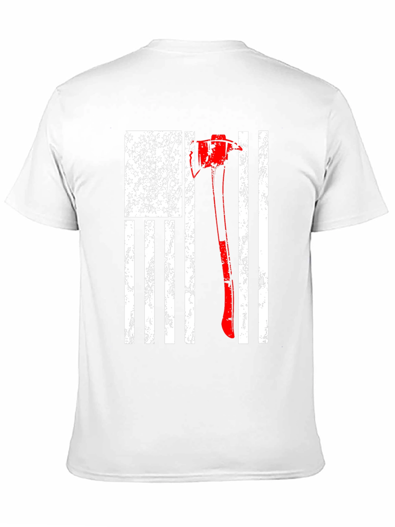 Firefighter Axe USA Flag T-Shirt