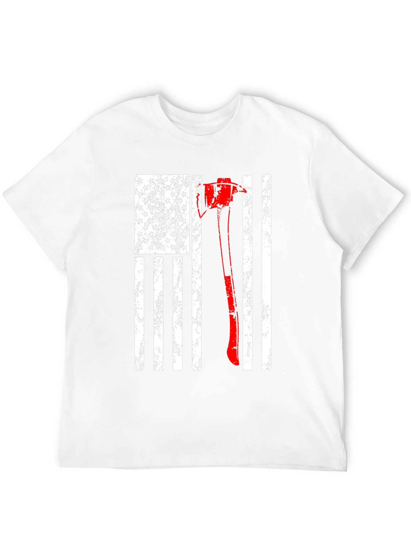 Firefighter Axe USA Flag T-Shirt