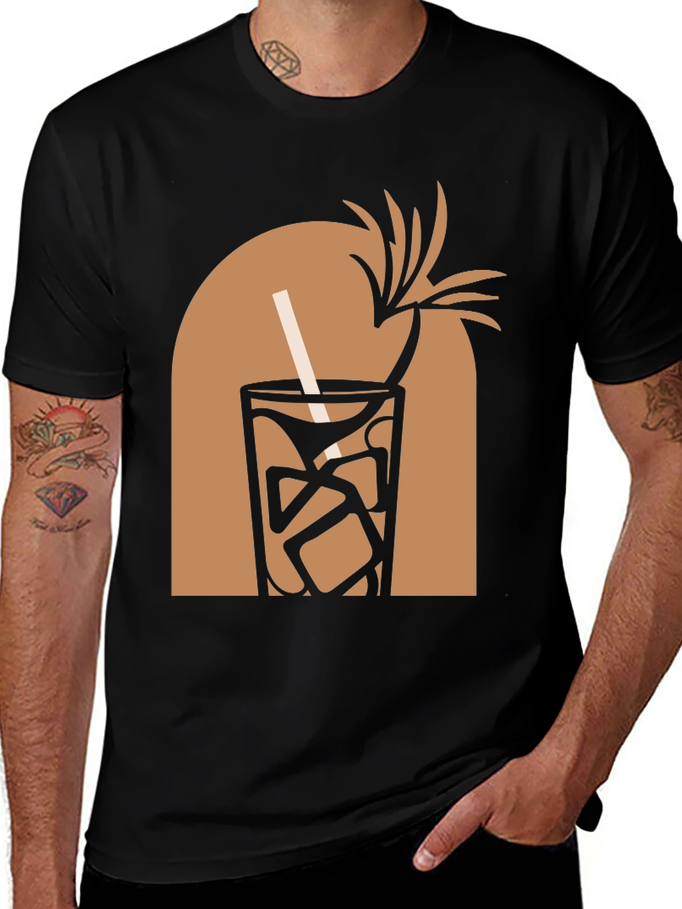 Tropical Drink Graphic T-Shirt