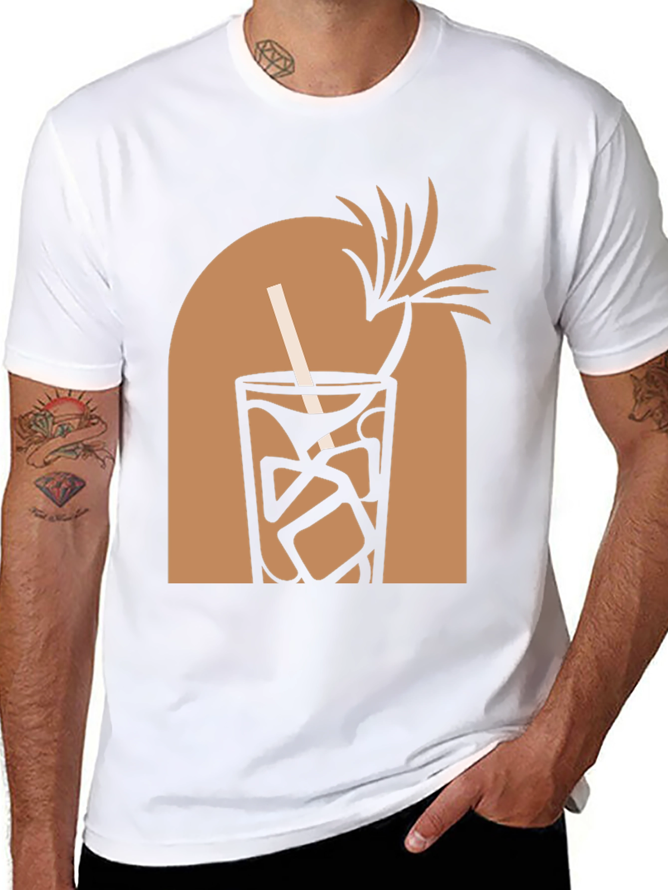 Tropical Drink Graphic T-Shirt