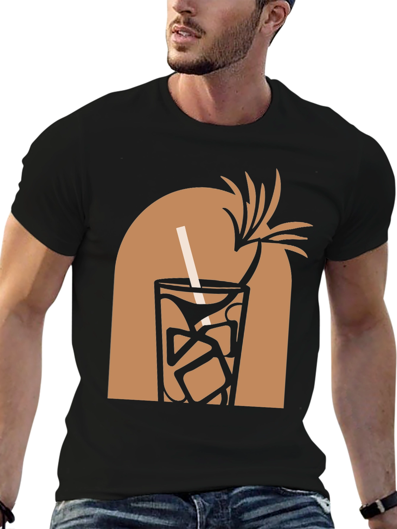 Tropical Drink Graphic T-Shirt