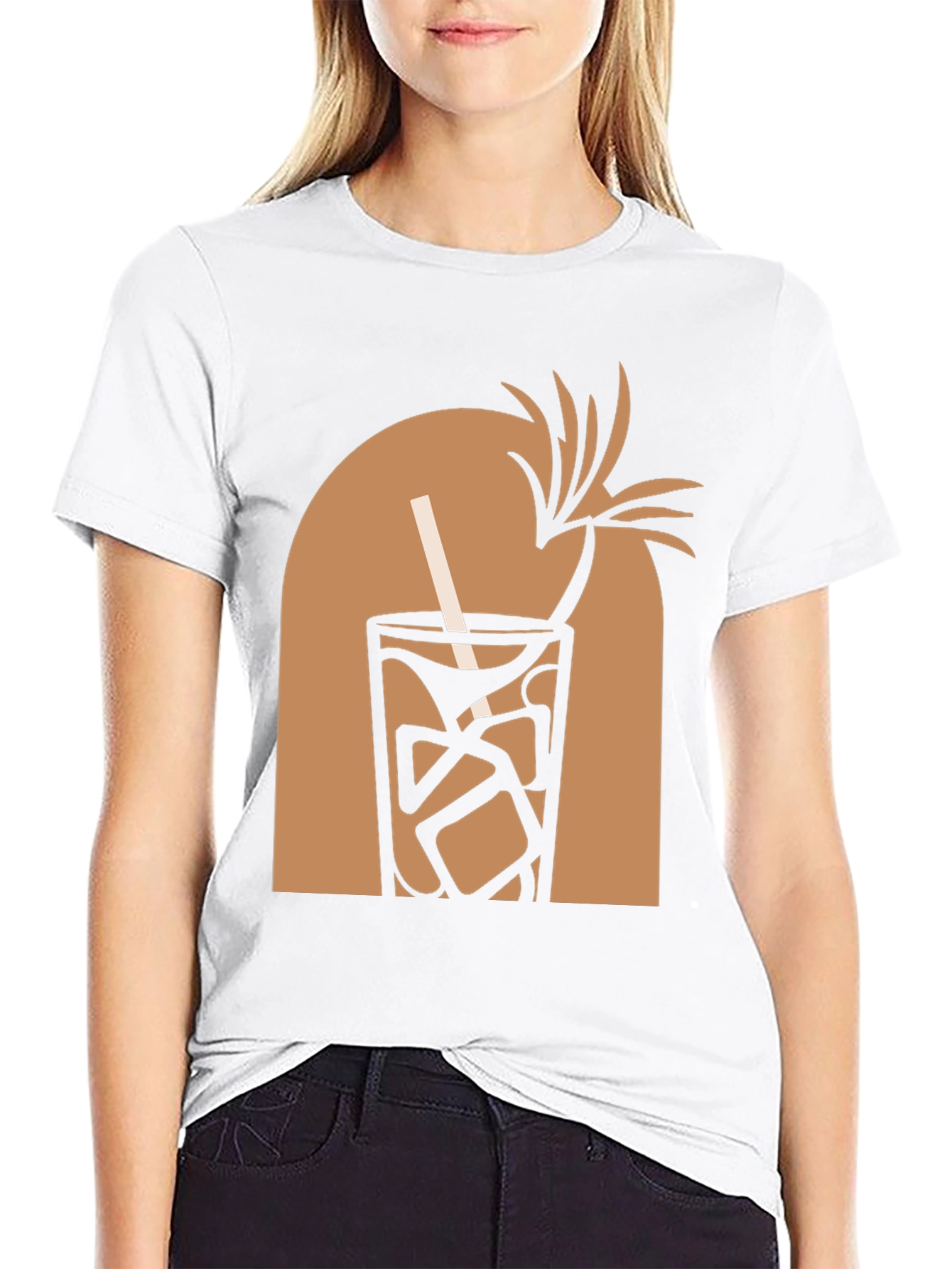 Tropical Drink Graphic T-Shirt