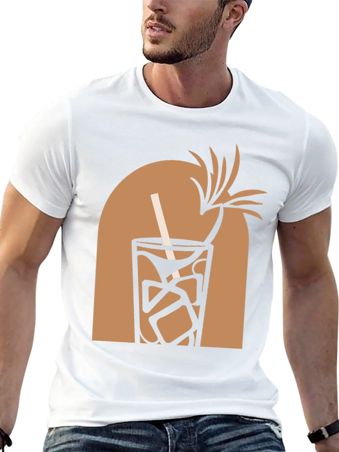 Tropical Drink Graphic T-Shirt