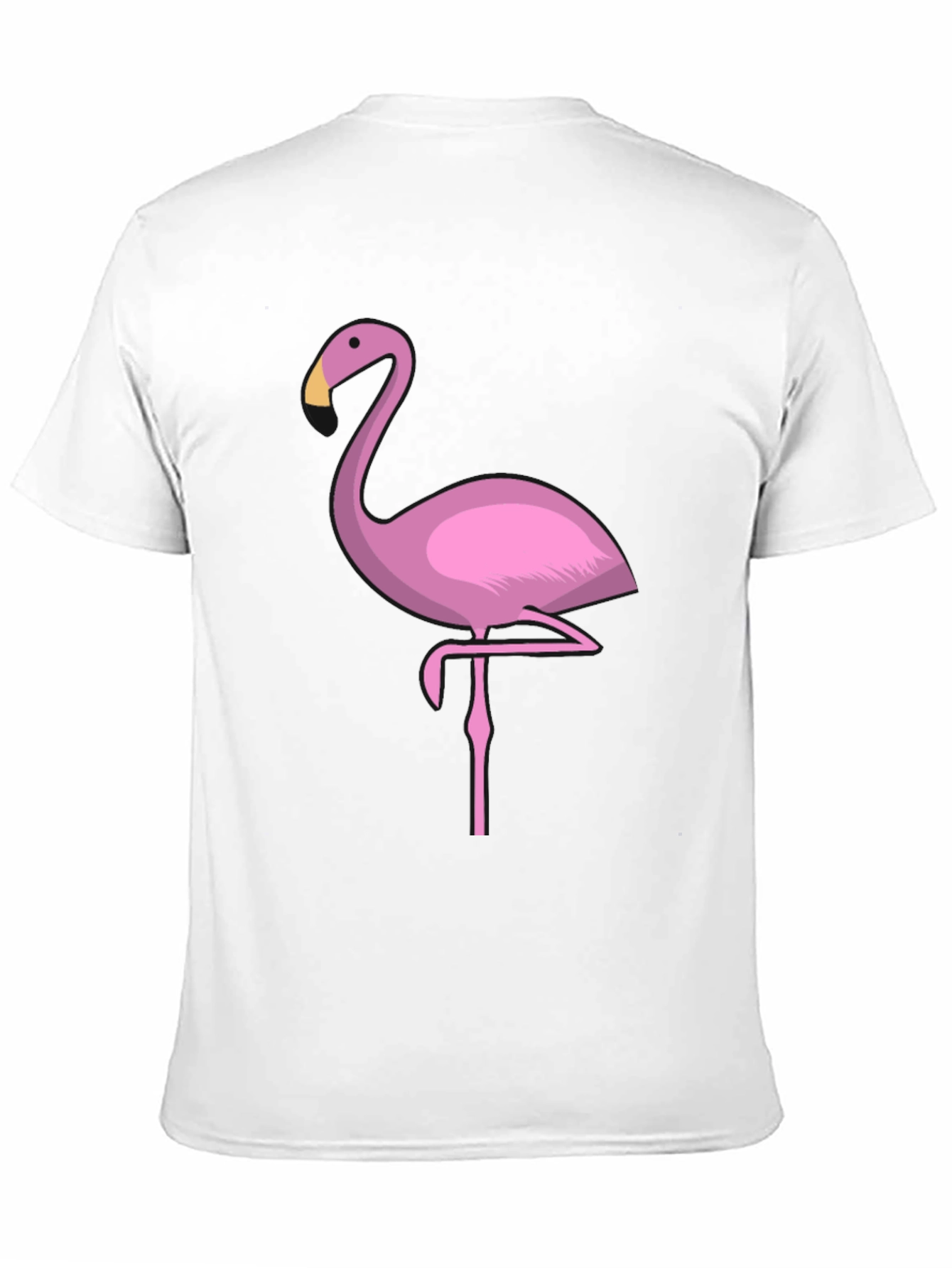 Pink Flamingo Graphic T-Shirt - Black Casual Tee