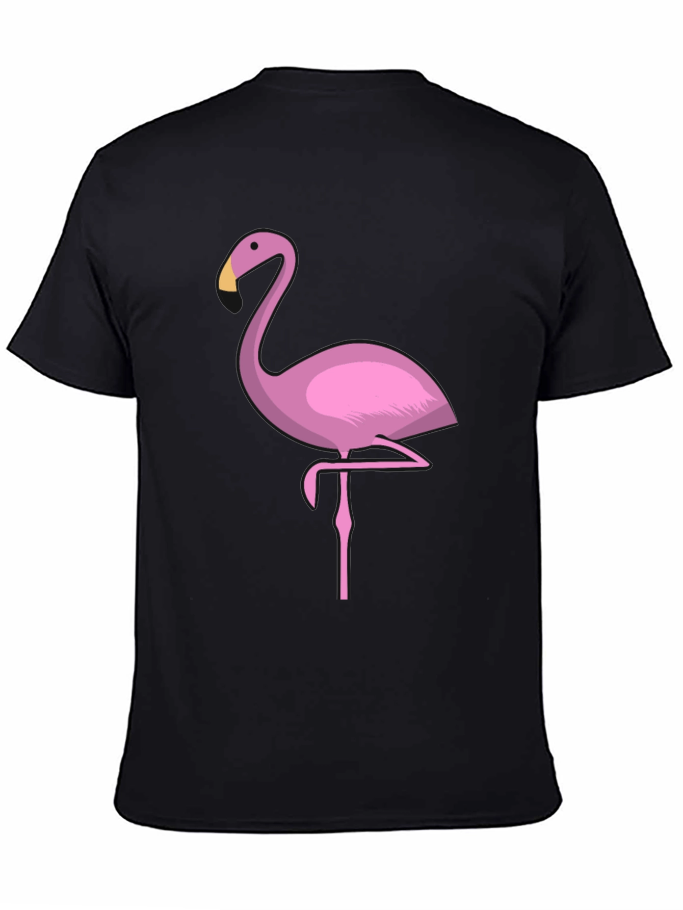 Pink Flamingo Graphic T-Shirt - Black Casual Tee