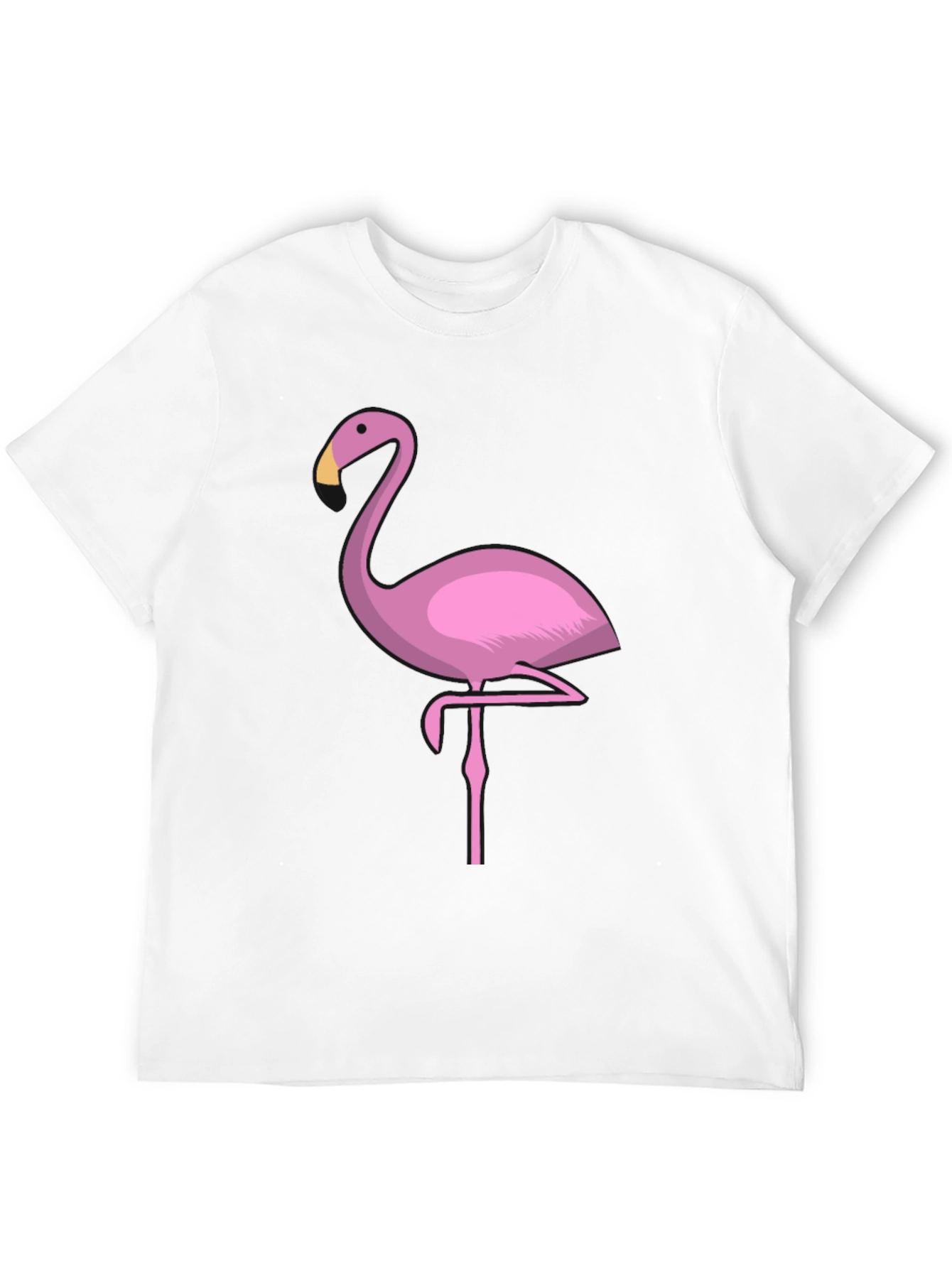 Pink Flamingo Graphic T-Shirt - Black Casual Tee