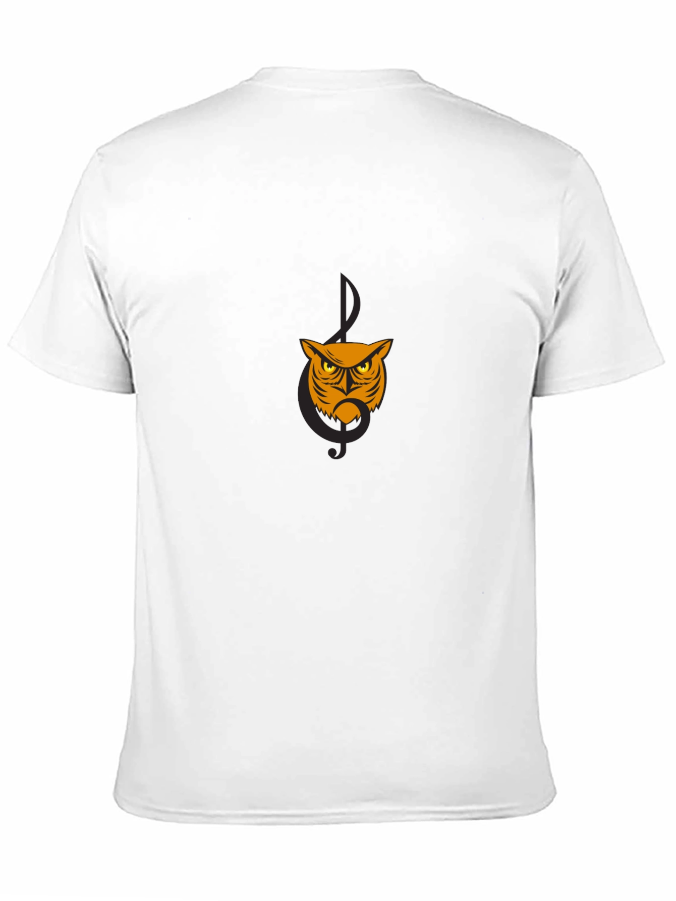 Owl Music Note Graphic Black T-Shirt