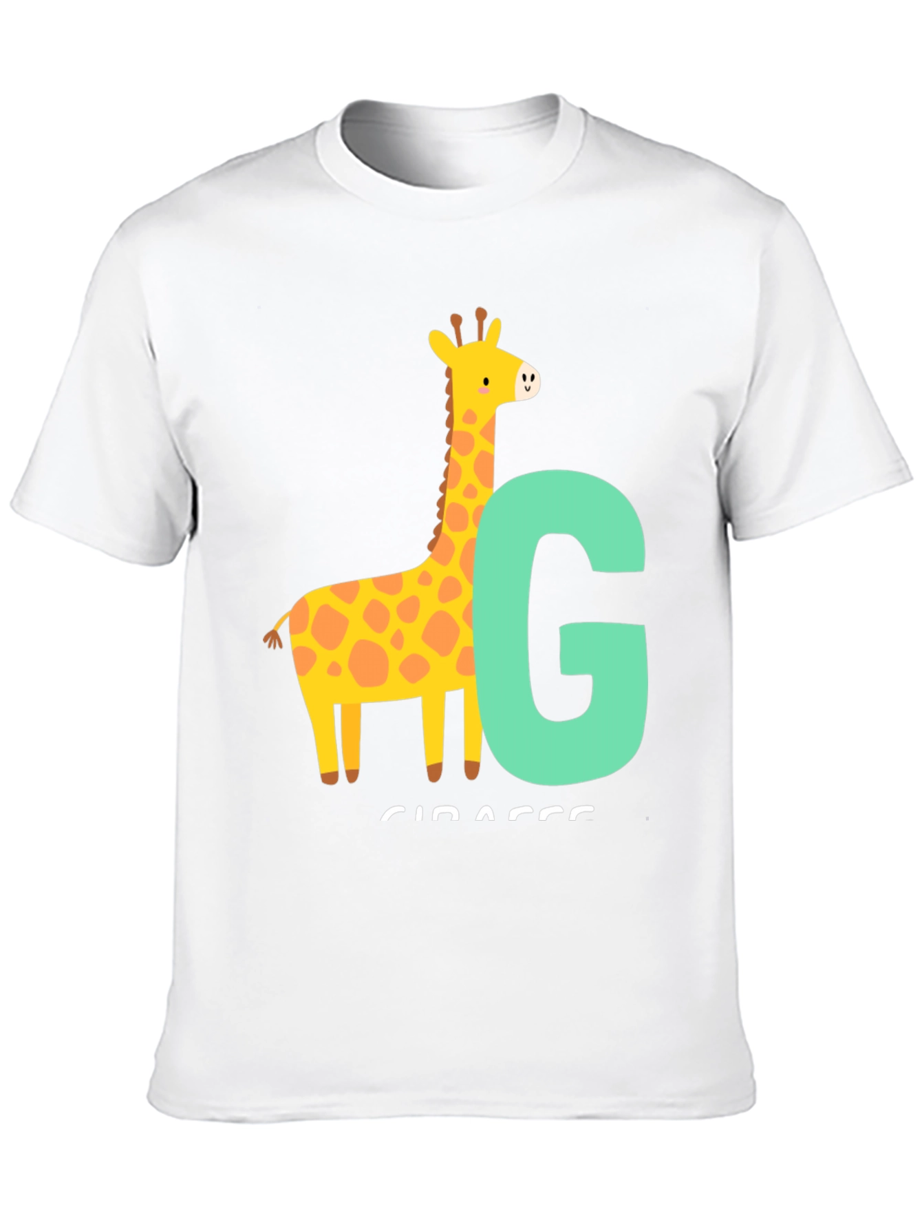 Giraffe Initial G Black T-Shirt