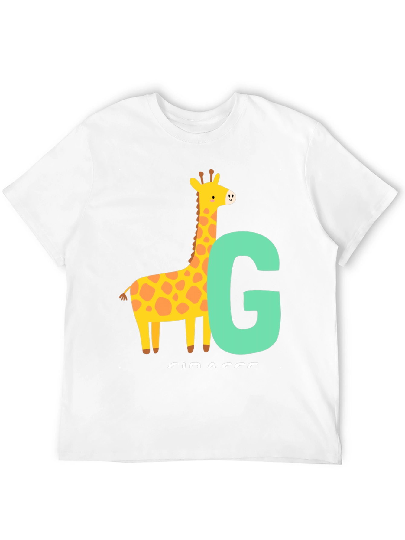 Giraffe Initial G Black T-Shirt