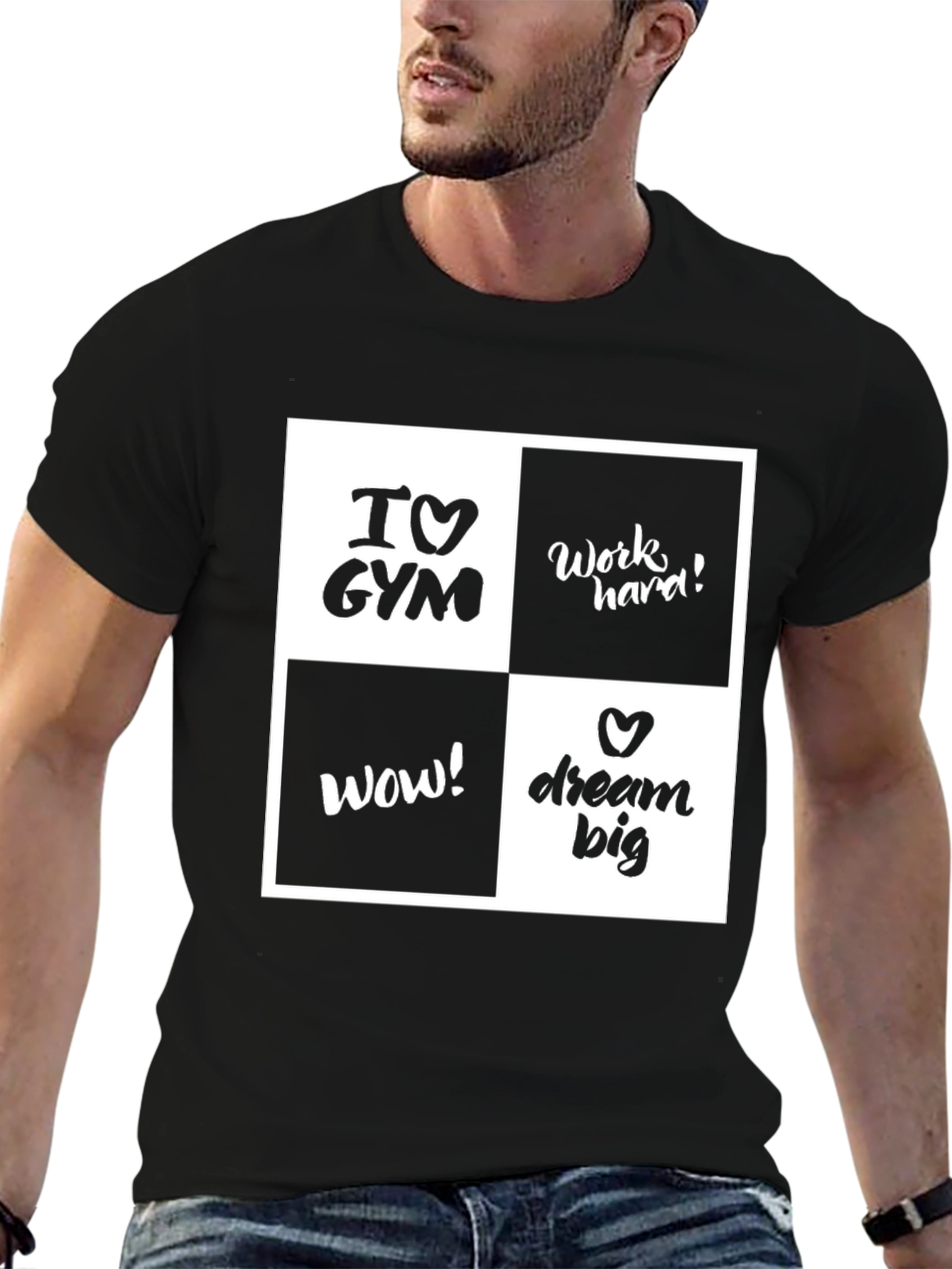 I Love Gym Motivational Graphic T-Shirt