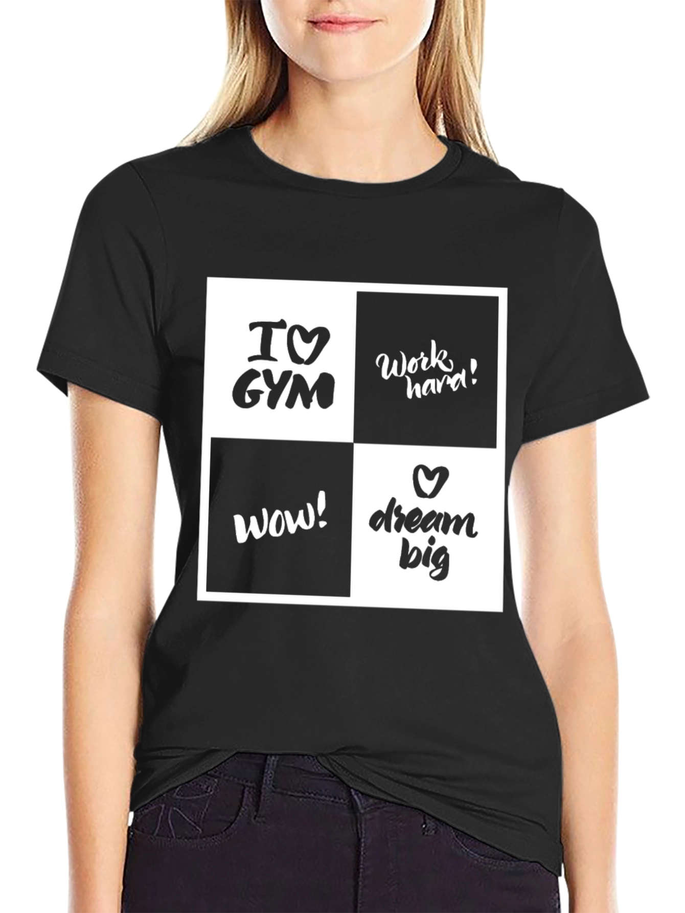 I Love Gym Motivational Graphic T-Shirt