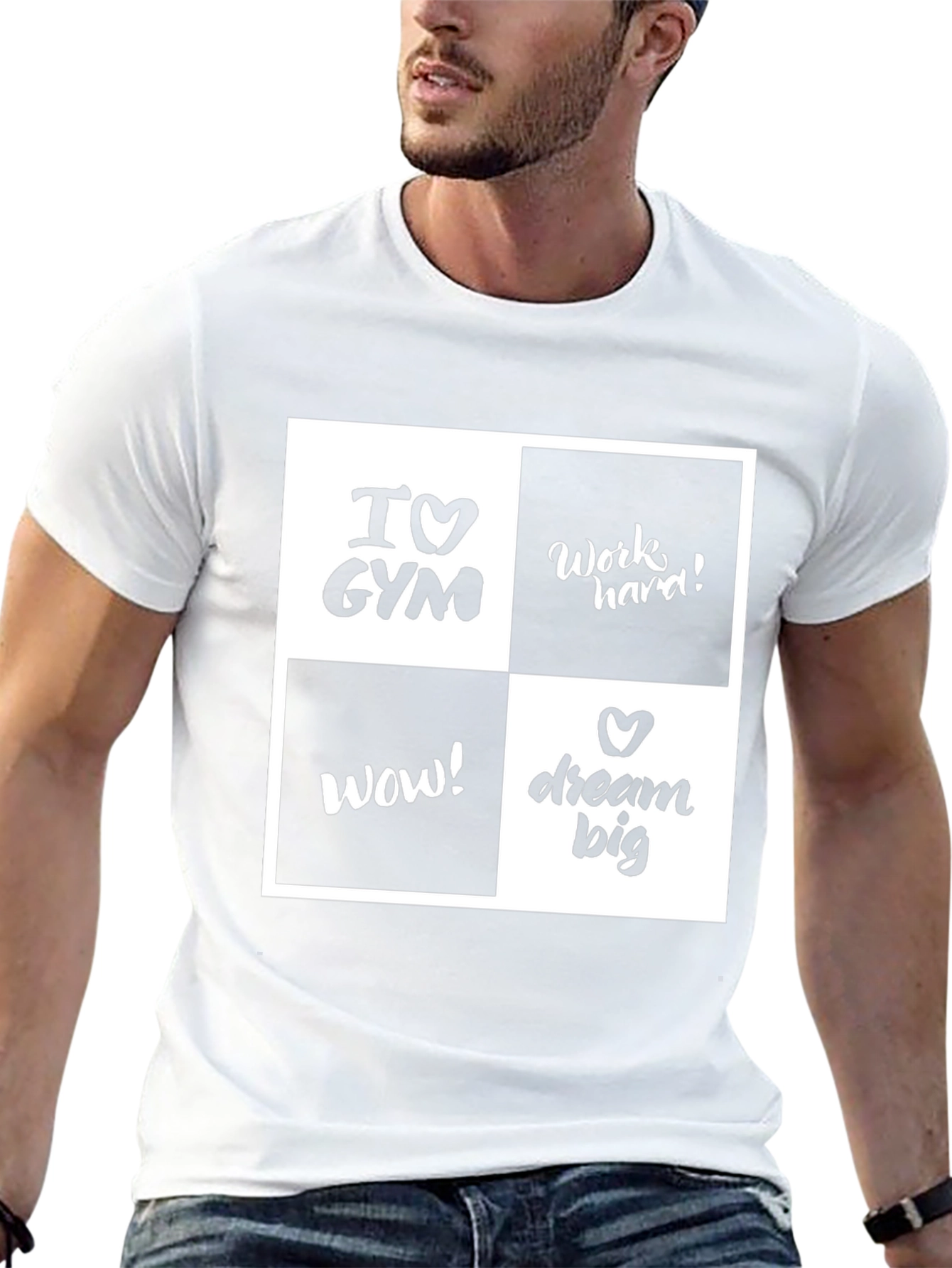 I Love Gym Motivational Graphic T-Shirt