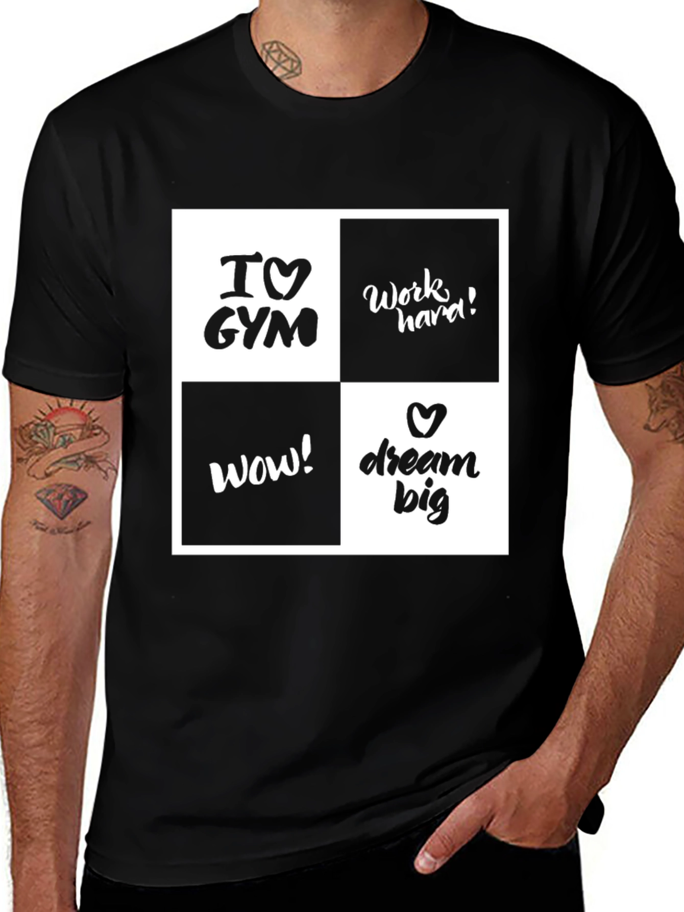 I Love Gym Motivational Graphic T-Shirt