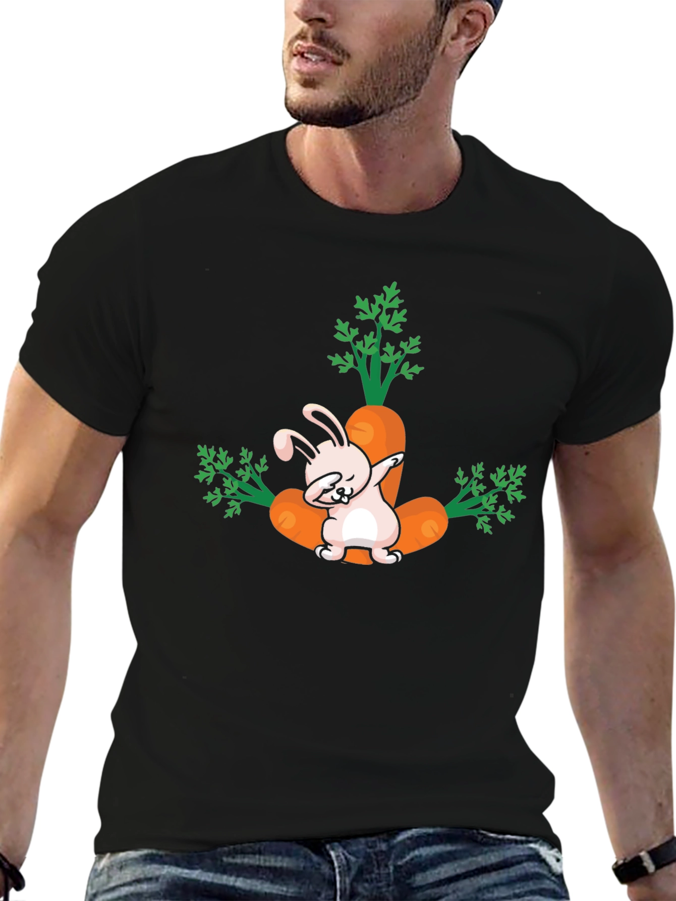 Dabbing Easter Bunny with Carrots T-Shirt