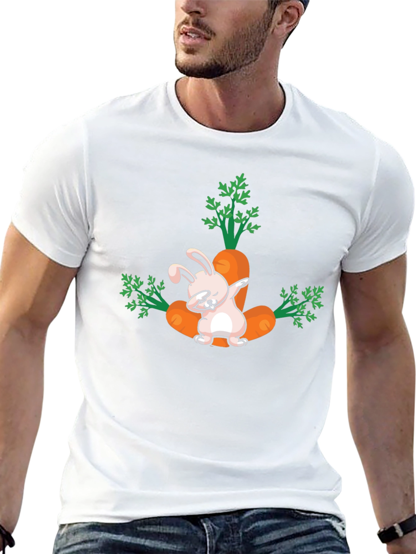 Dabbing Easter Bunny with Carrots T-Shirt