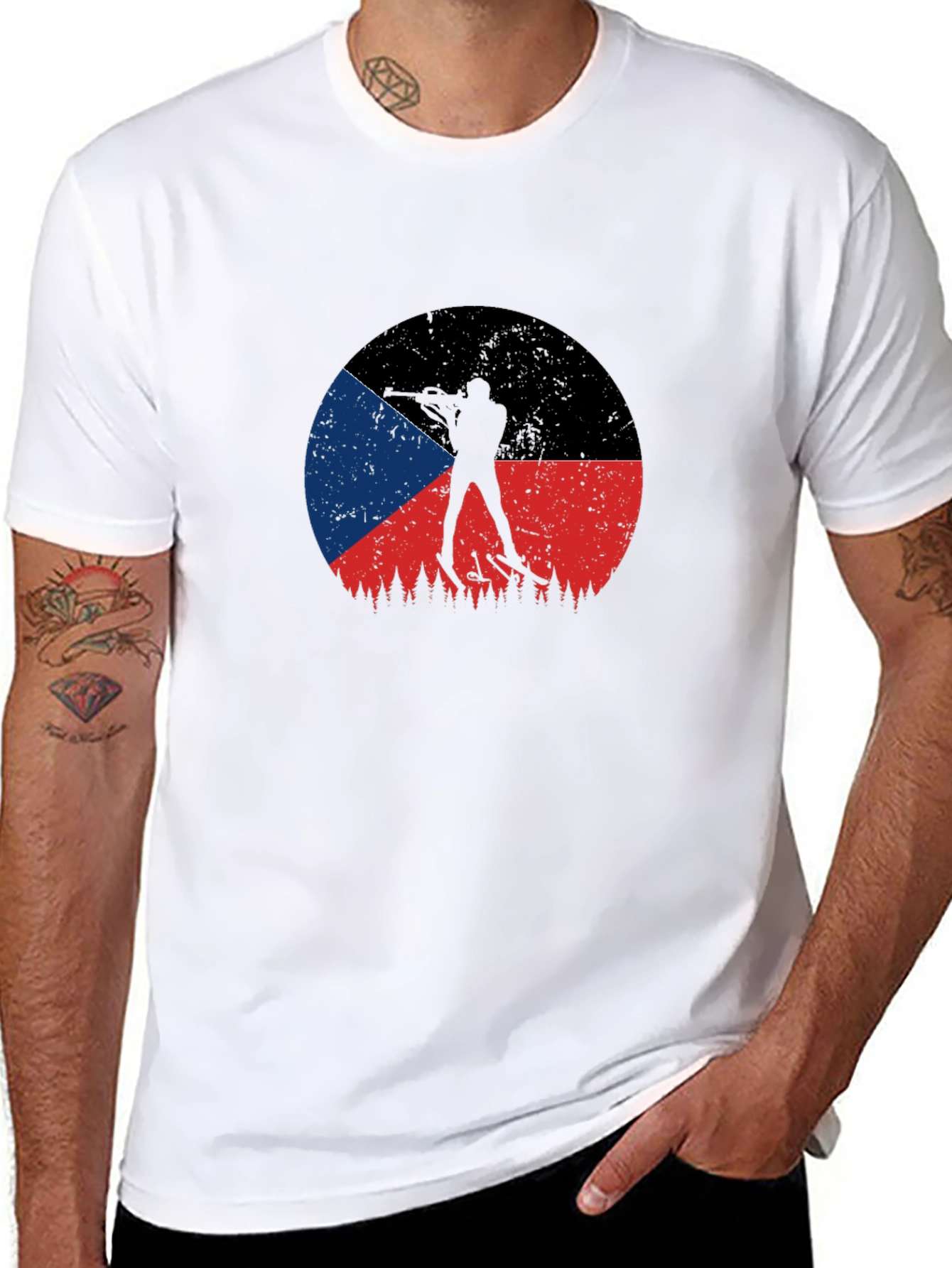 Czech Biathlon Flag T-Shirt