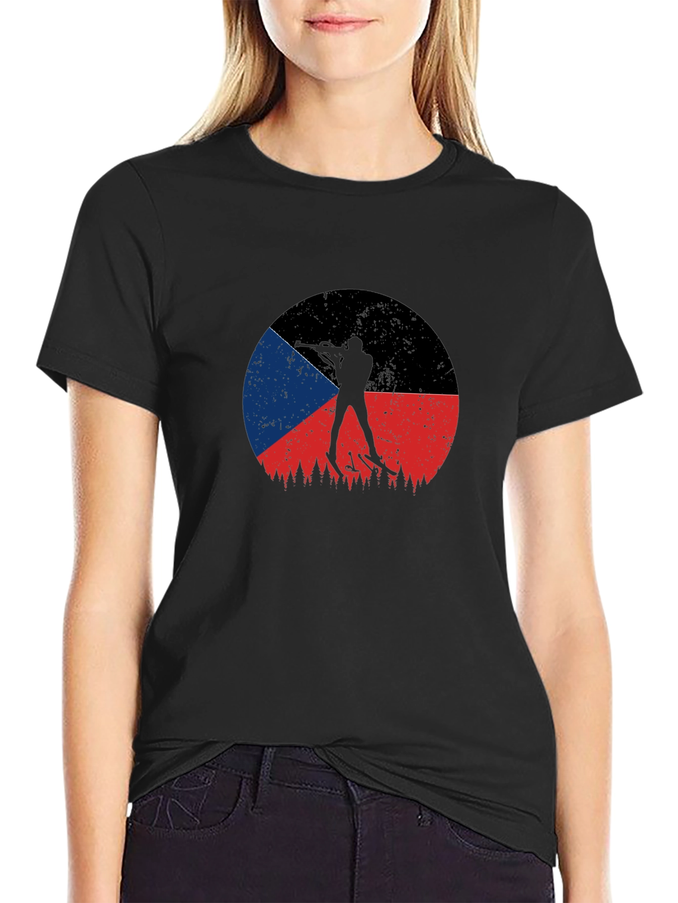 Czech Biathlon Flag T-Shirt