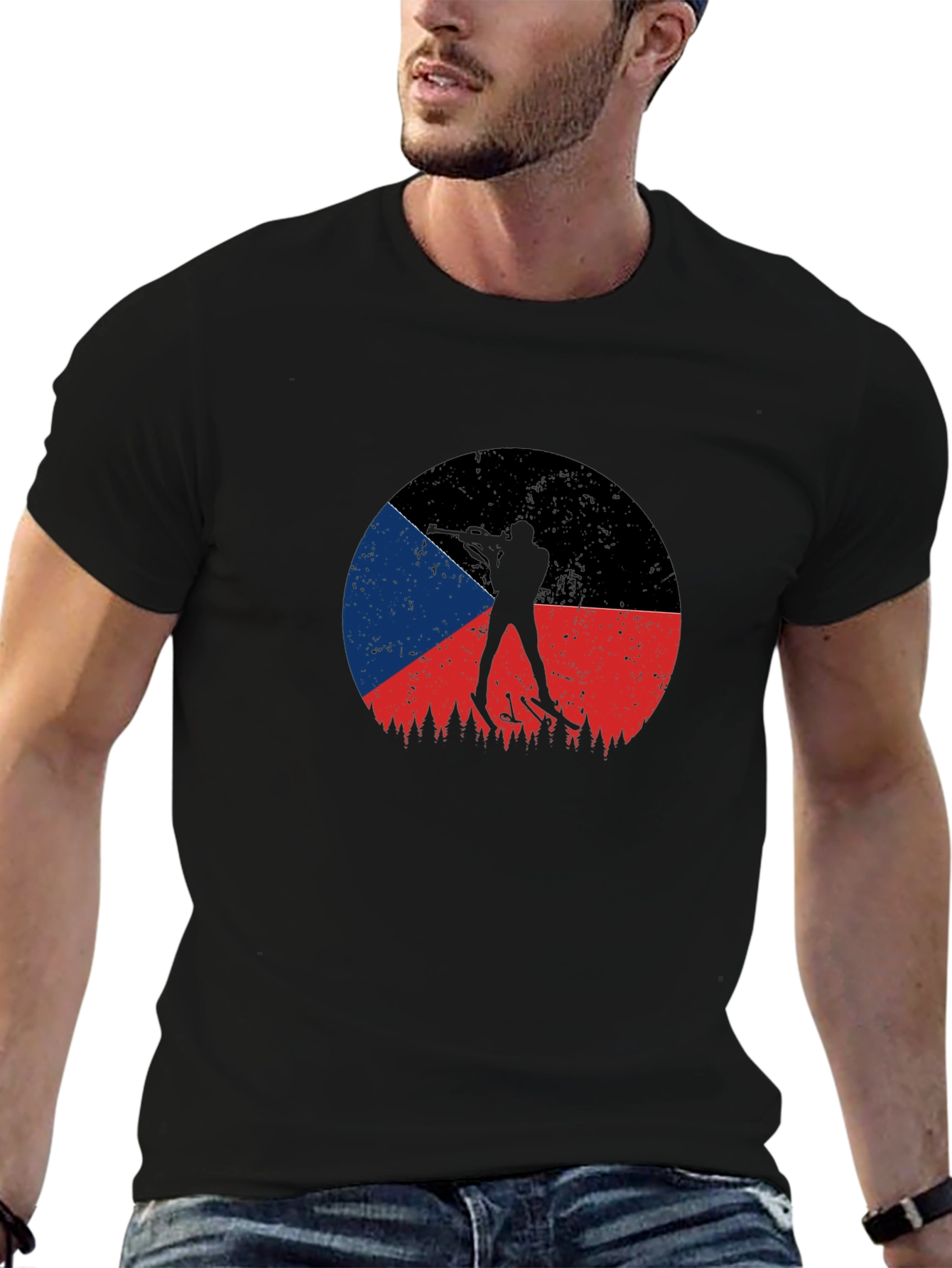 Czech Biathlon Flag T-Shirt