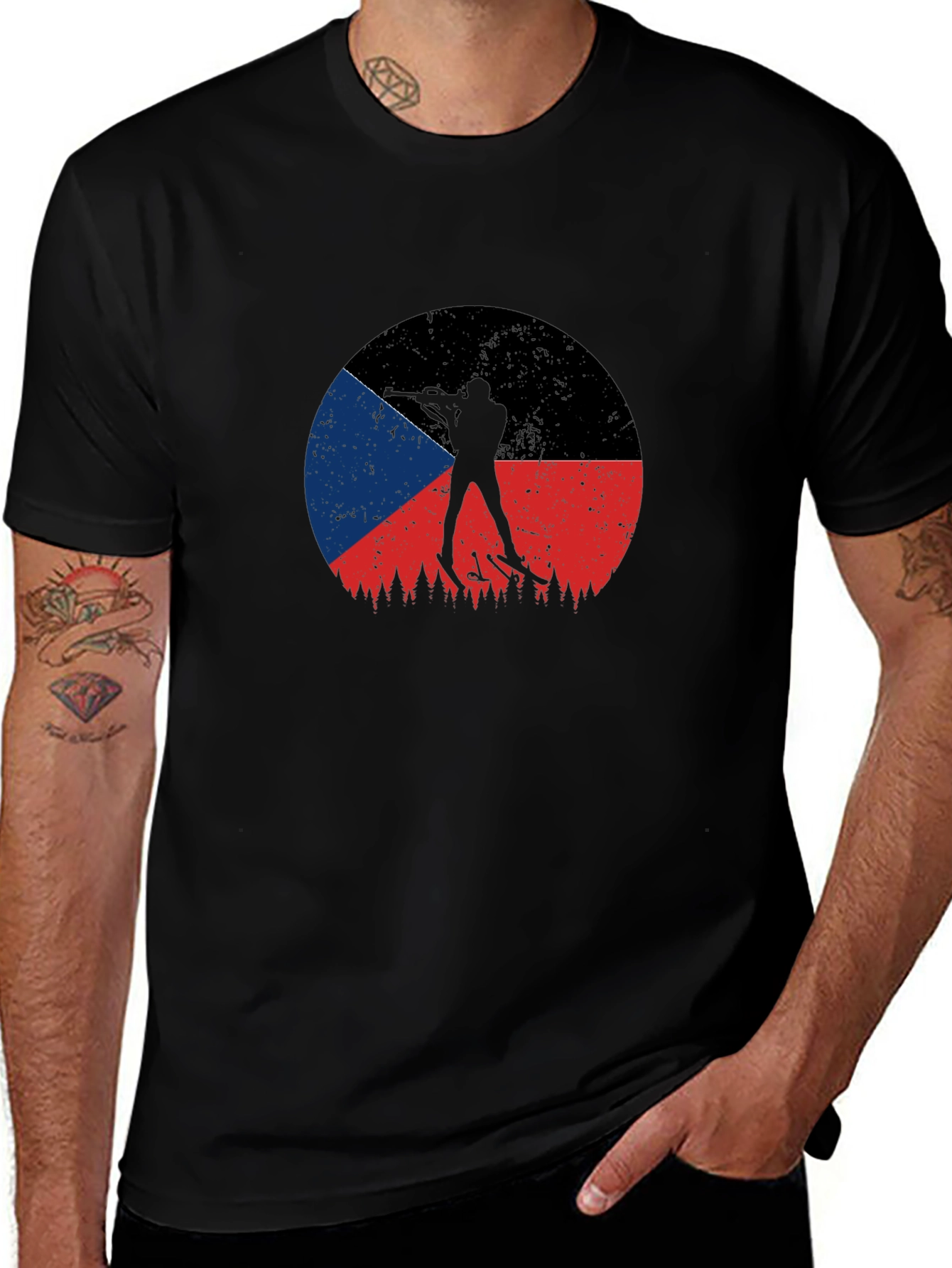 Czech Biathlon Flag T-Shirt
