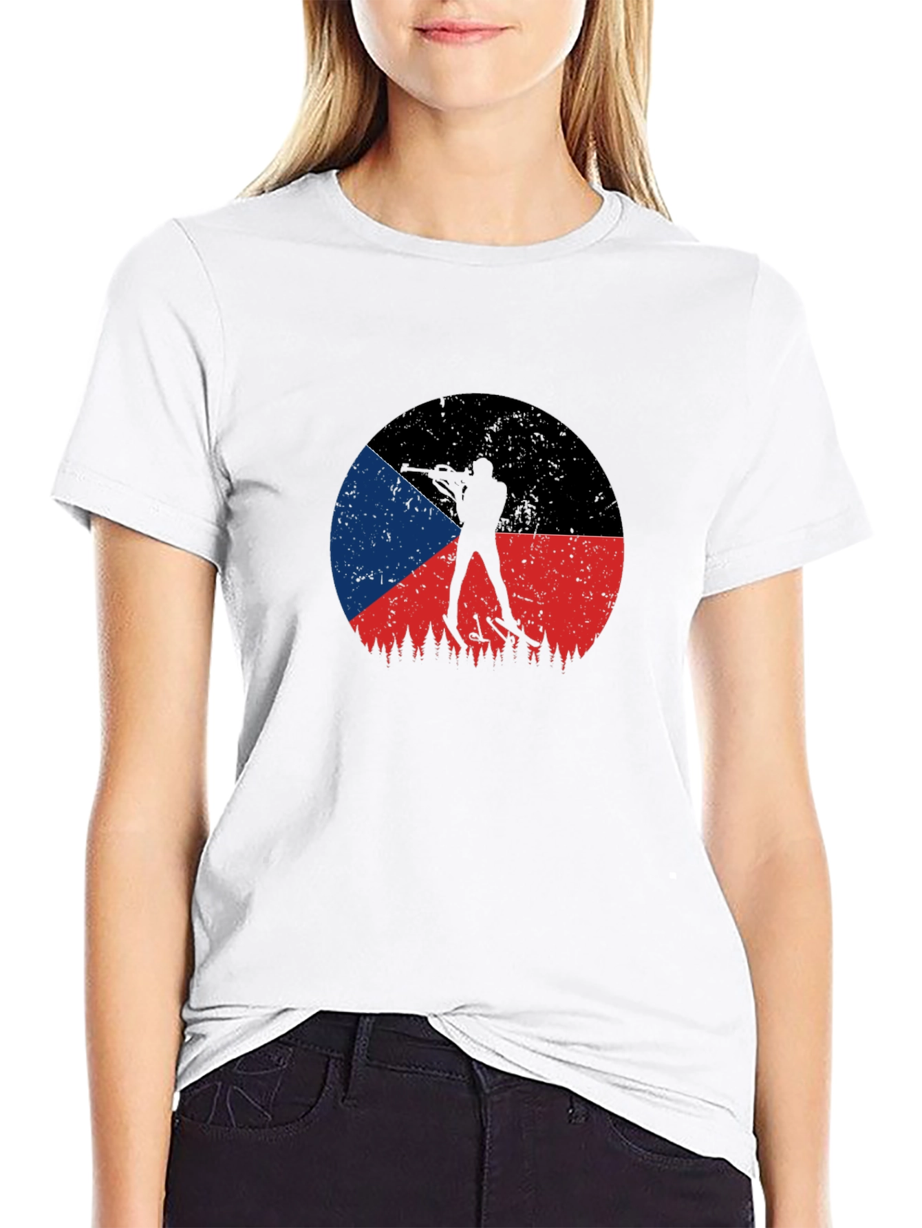 Czech Biathlon Flag T-Shirt
