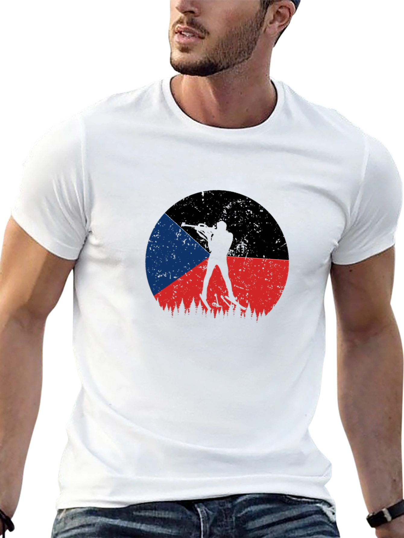 Czech Biathlon Flag T-Shirt