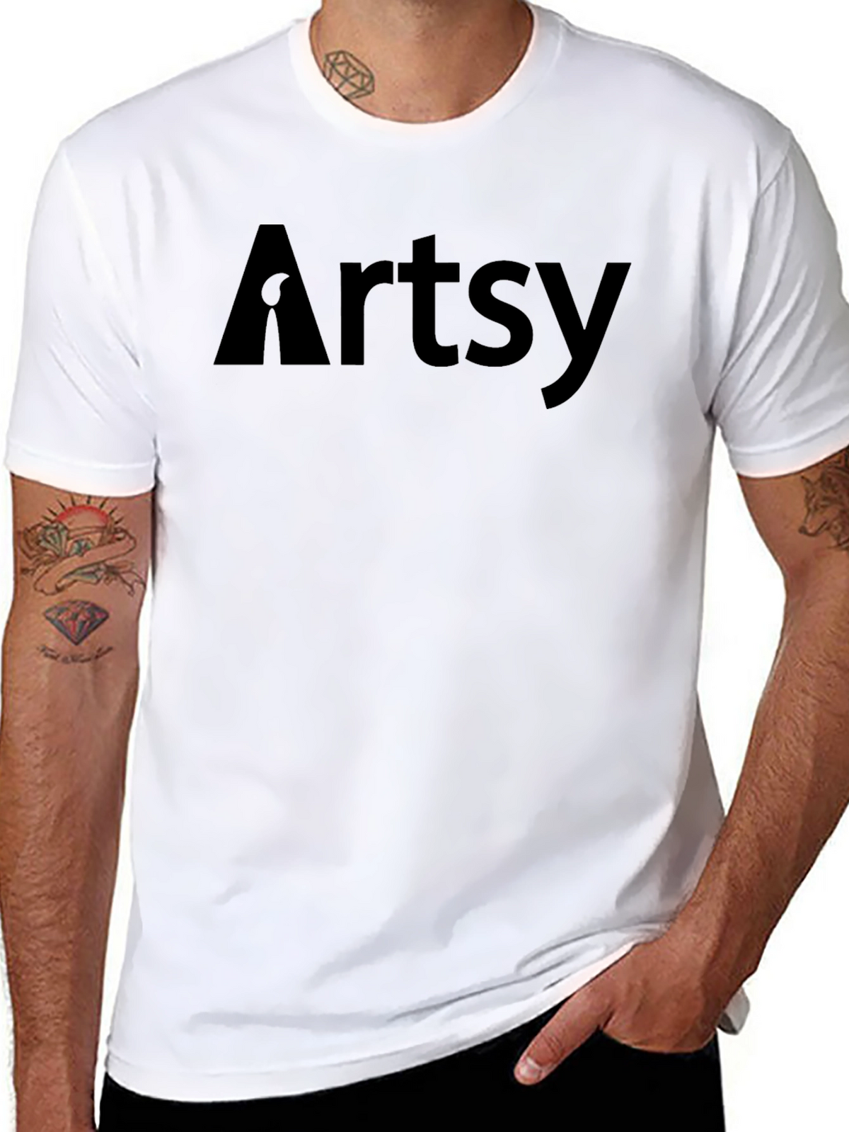 Artsy Black T-Shirt - Stylish Graphic Tee