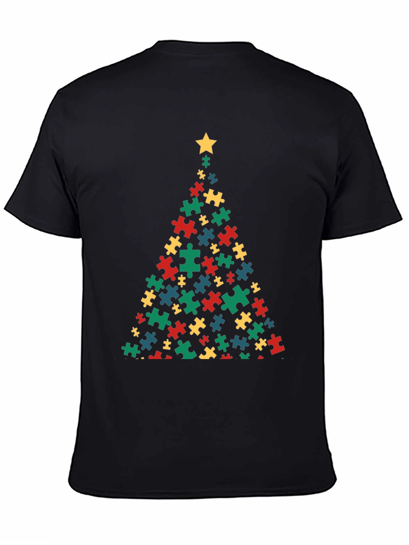 Puzzle Piece Christmas Tree T-Shirt
