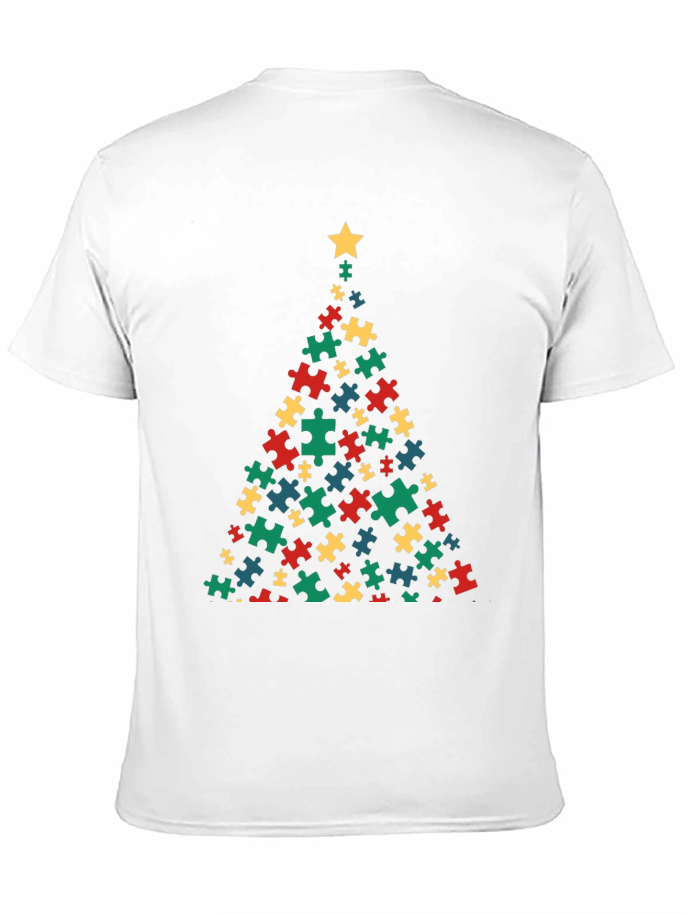 Puzzle Piece Christmas Tree T-Shirt