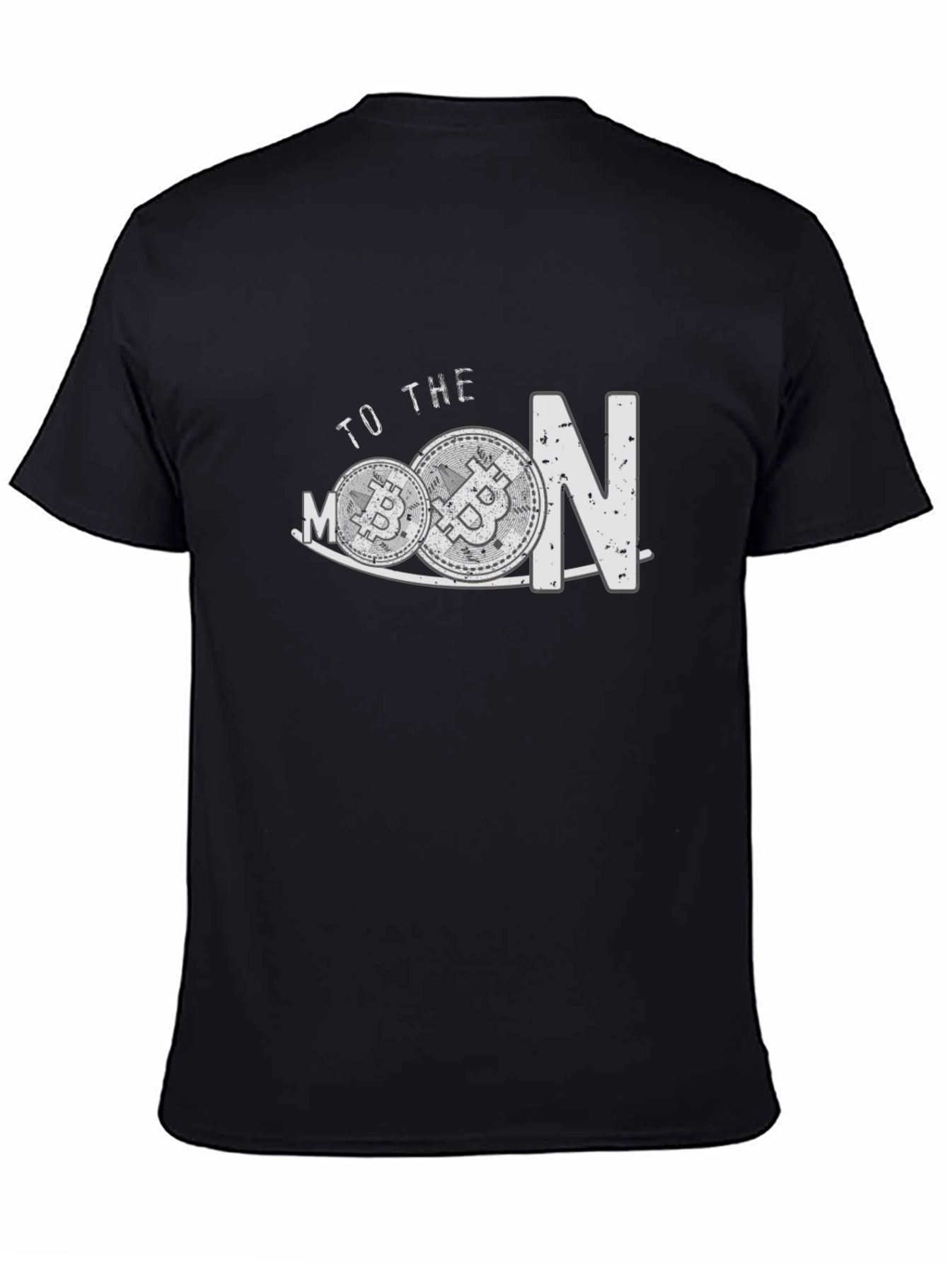 Bitcoin To The Moon Black T-Shirt Crypto Currency Tee
