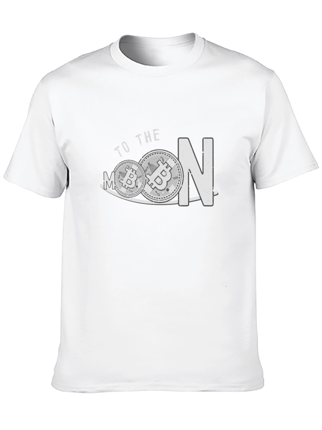 Bitcoin To The Moon Black T-Shirt Crypto Currency Tee
