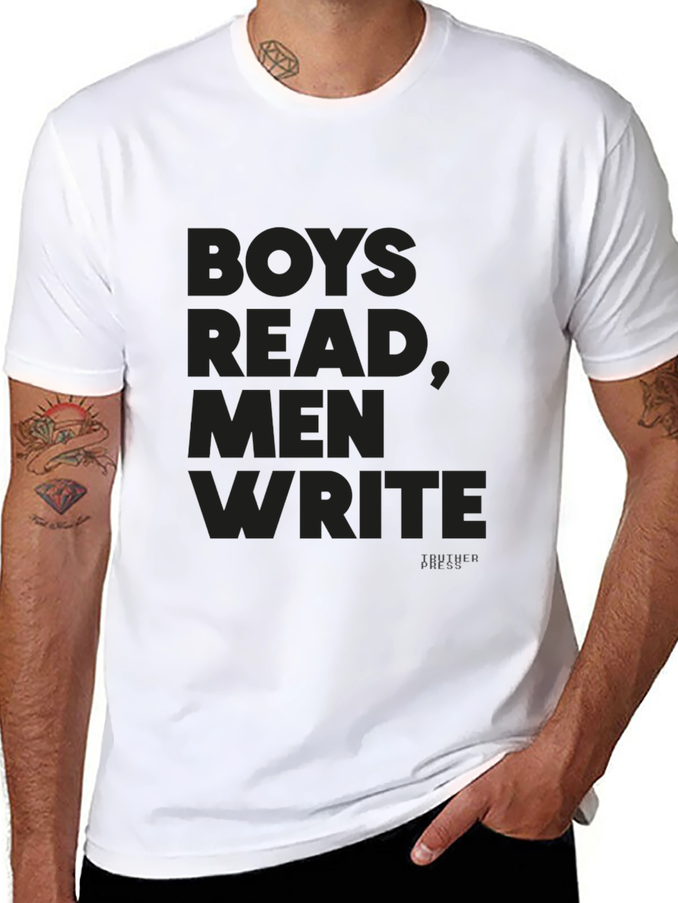 Boys Read Men Write - Graphic T-Shirt