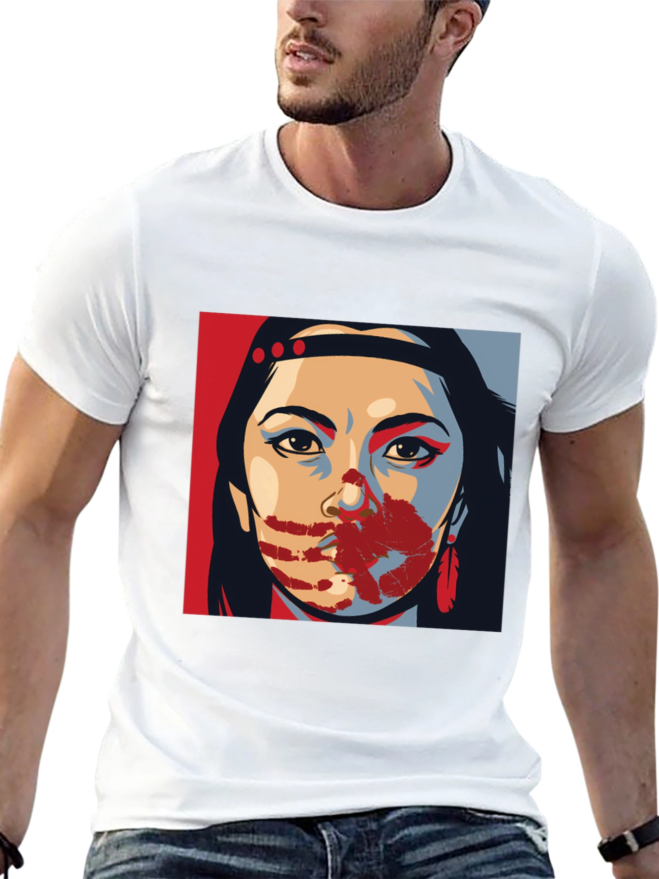 Native American Woman T-Shirt: Bold Statement Tee
