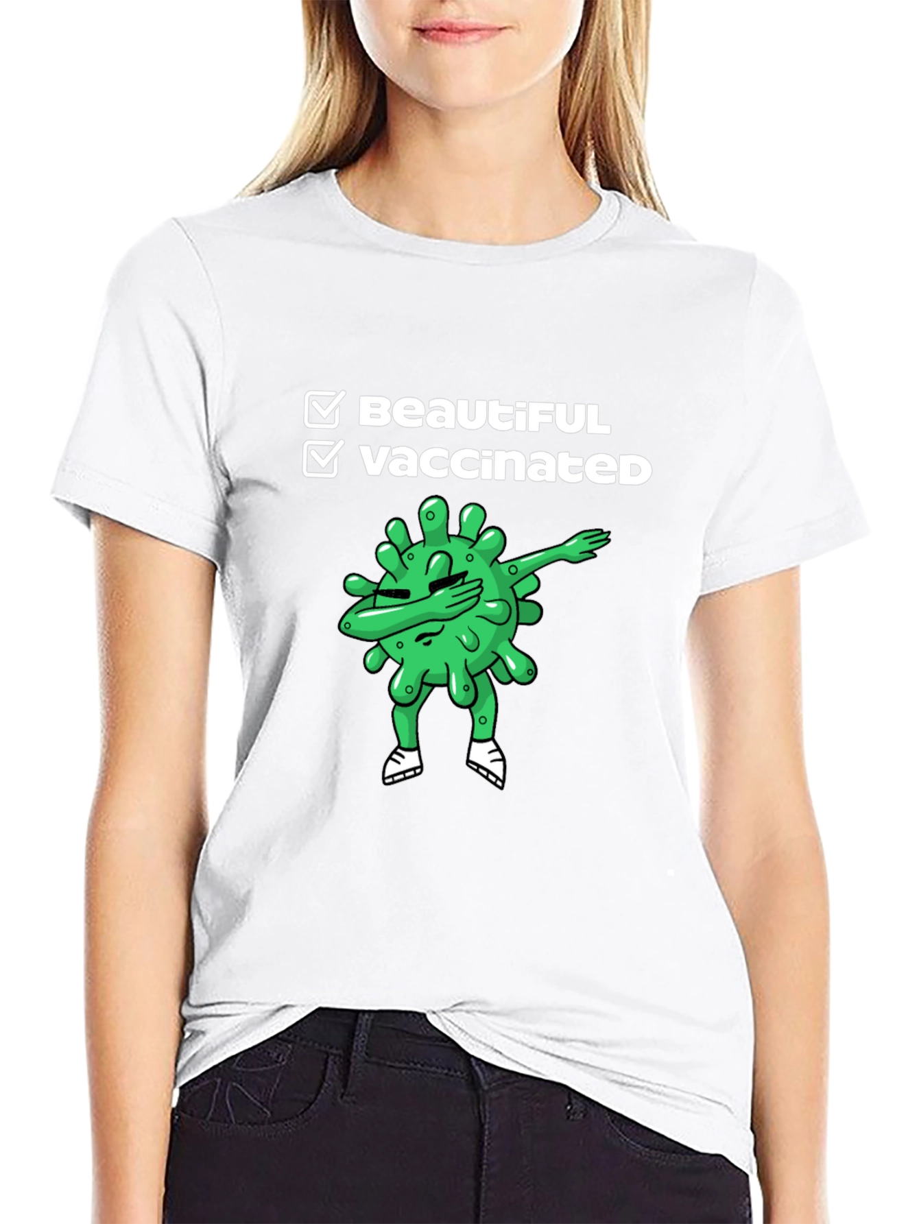 Beautiful & Vaccinated Black T-Shirt