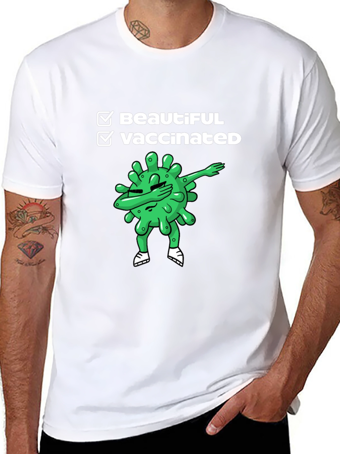 Beautiful & Vaccinated Black T-Shirt