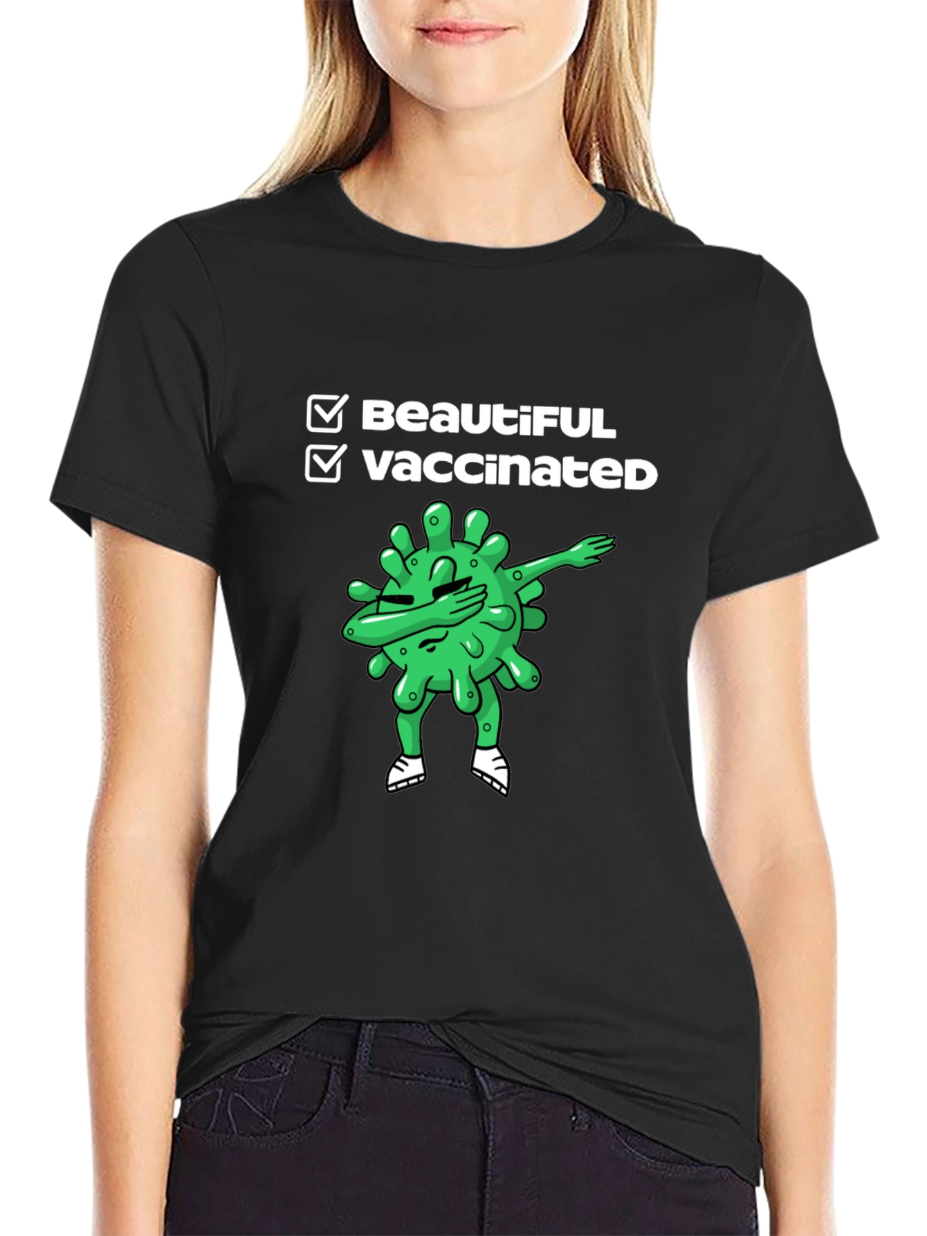 Beautiful & Vaccinated Black T-Shirt