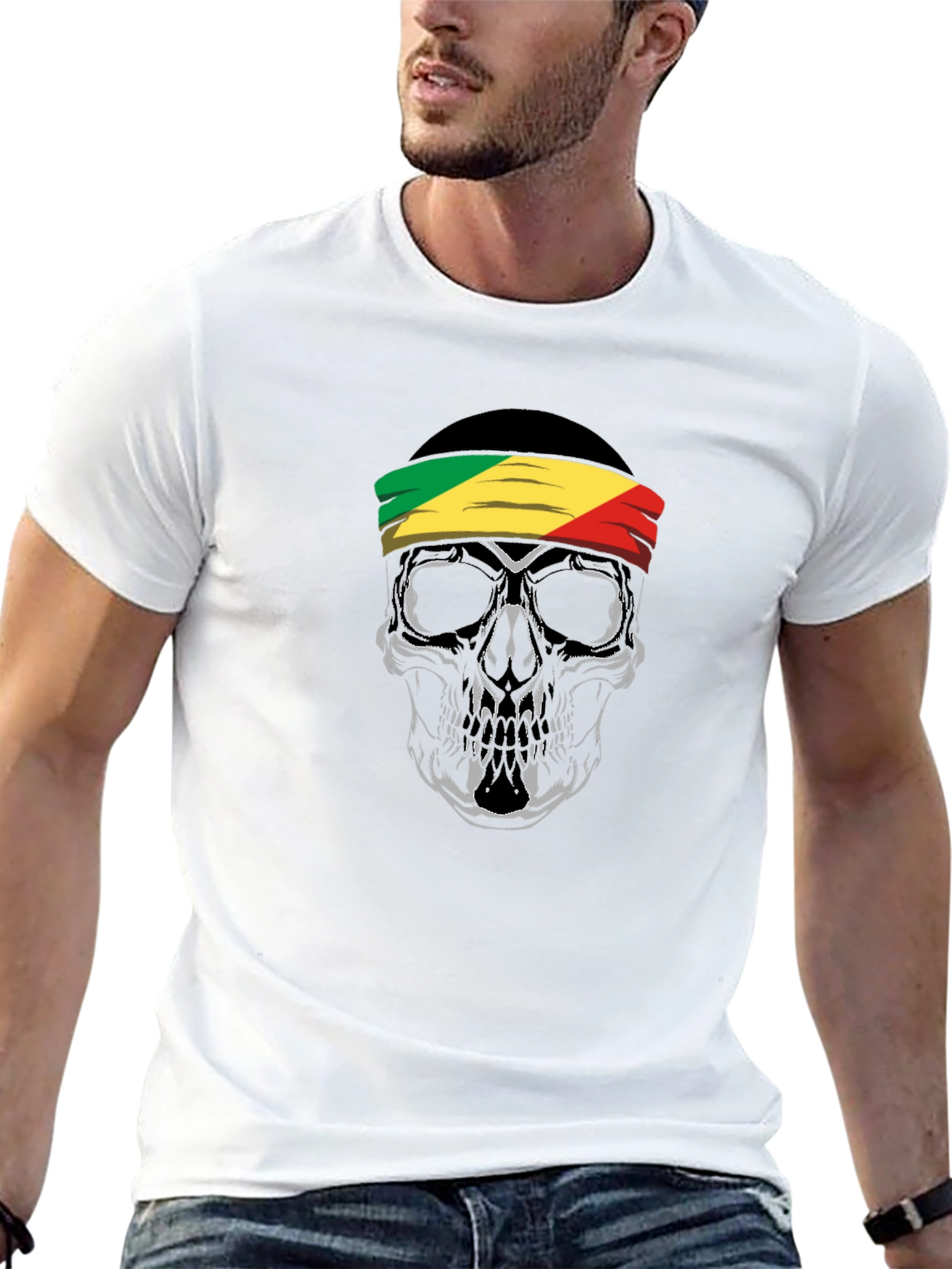 Skull Headband T-Shirt - Republic of Congo