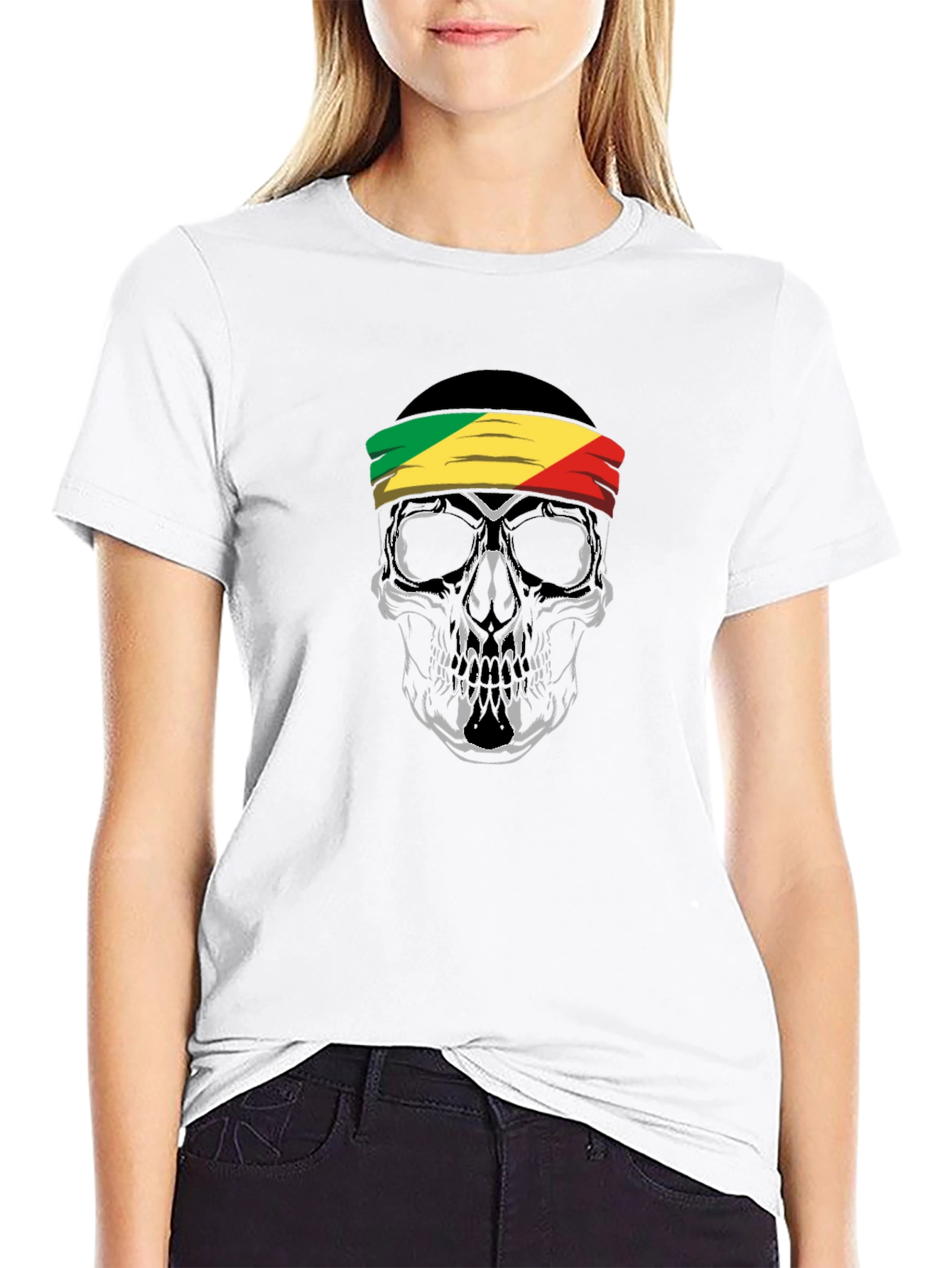 Skull Headband T-Shirt - Republic of Congo