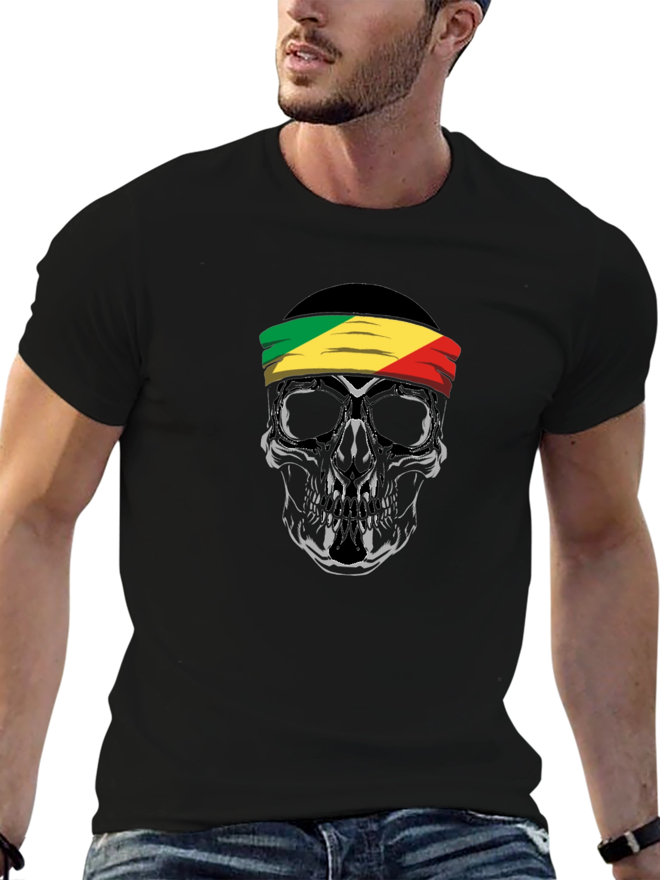 Skull Headband T-Shirt - Republic of Congo