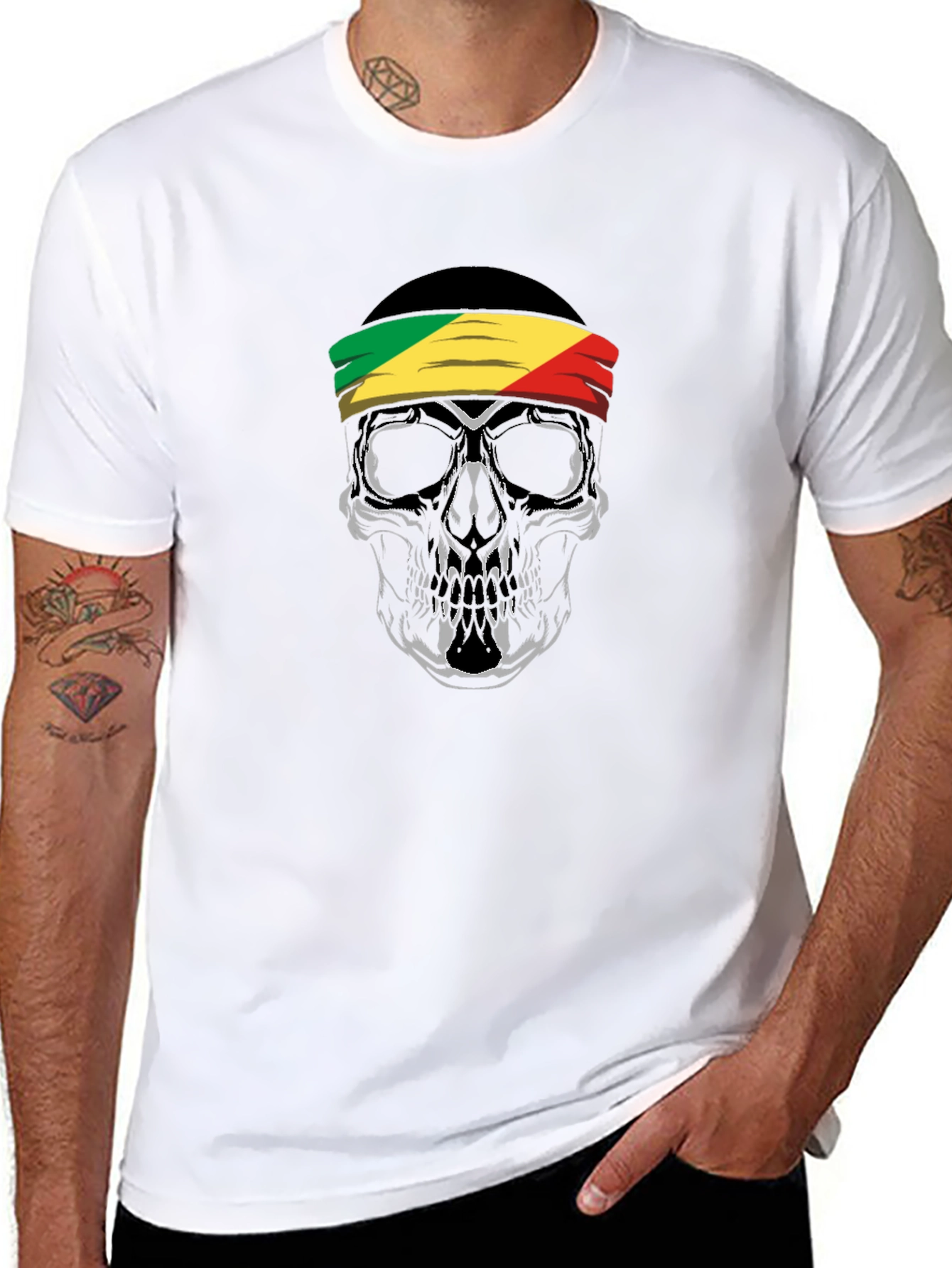 Skull Headband T-Shirt - Republic of Congo