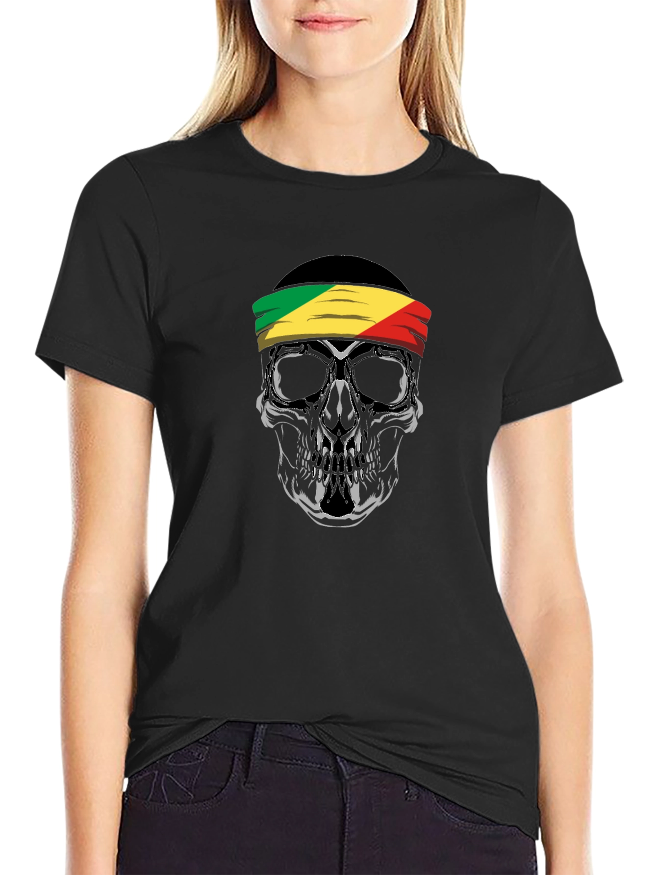Skull Headband T-Shirt - Republic of Congo