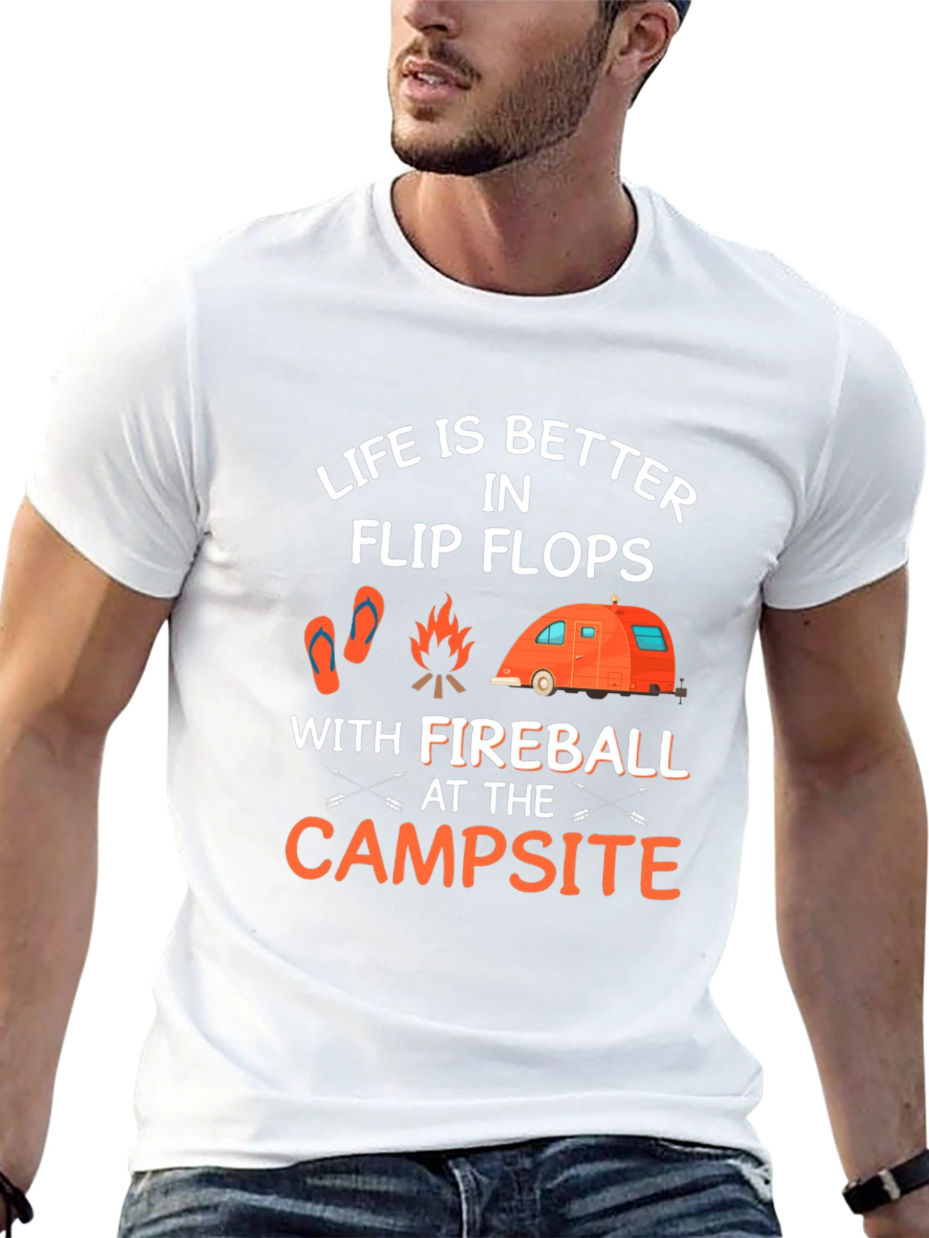 Life is Better in Flip Flops Camping T-Shirt