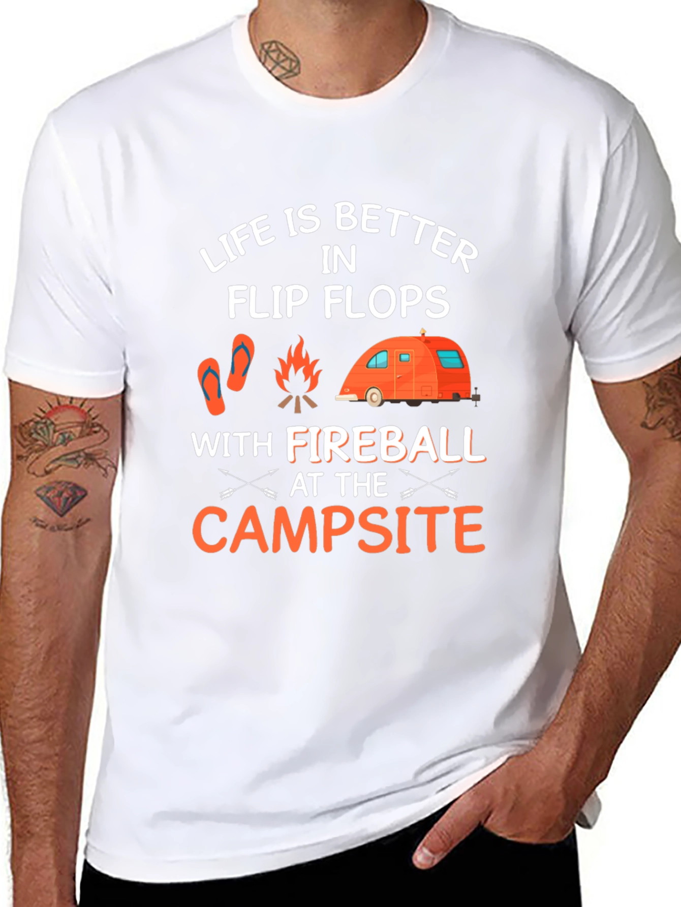 Life is Better in Flip Flops Camping T-Shirt