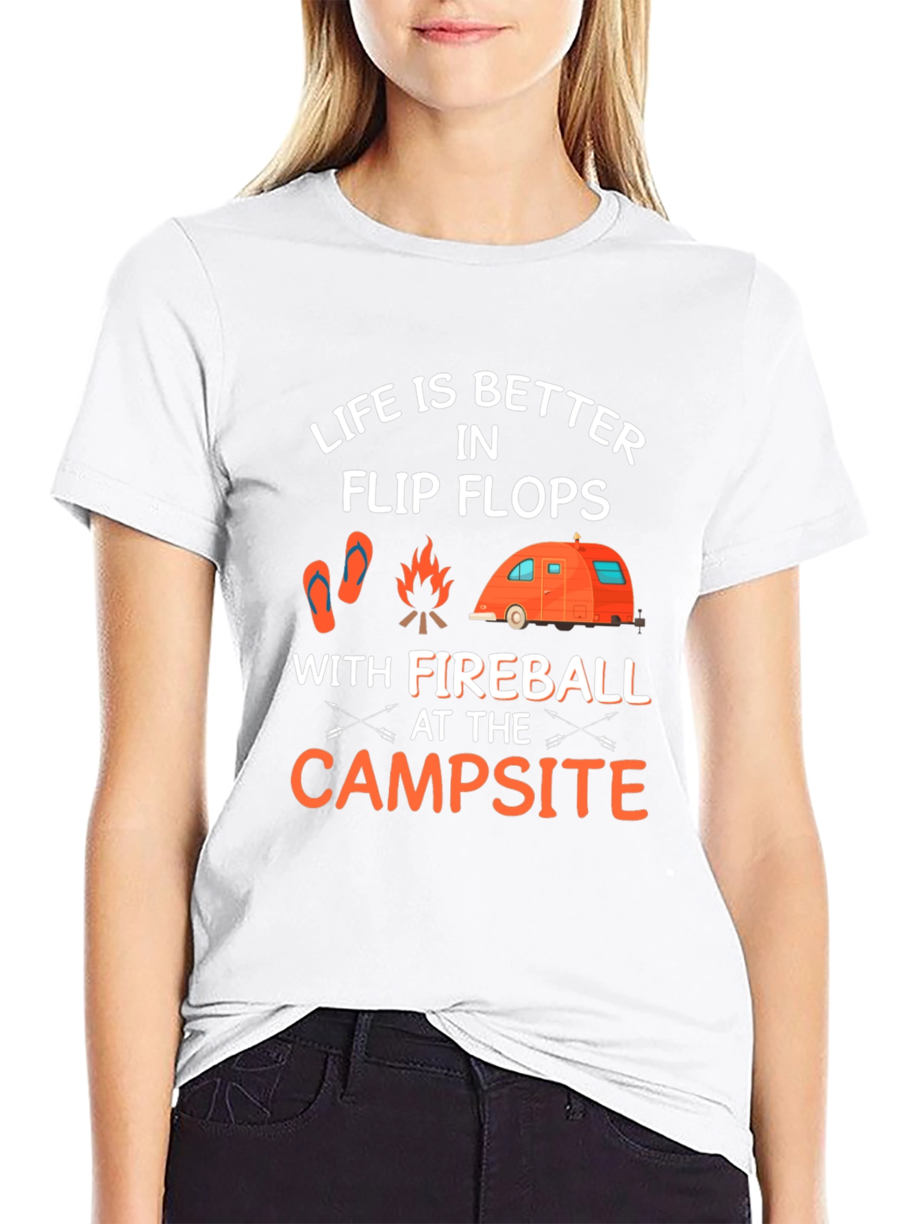 Life is Better in Flip Flops Camping T-Shirt
