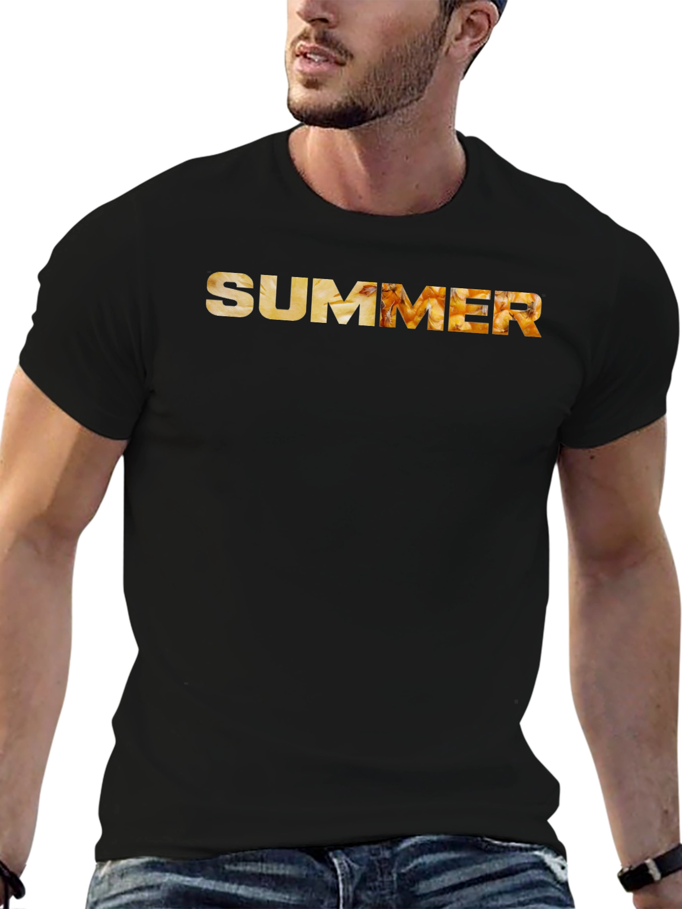 Summer Graphic Print Crew Neck T-Shirt