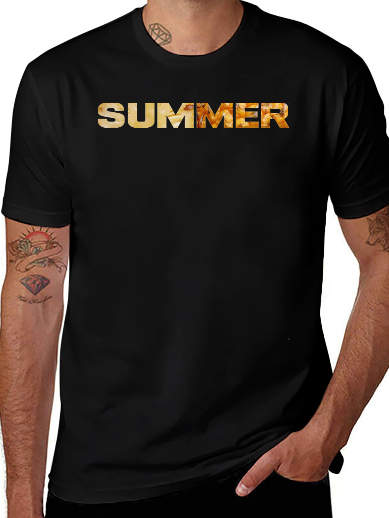 Summer Graphic Print Crew Neck T-Shirt