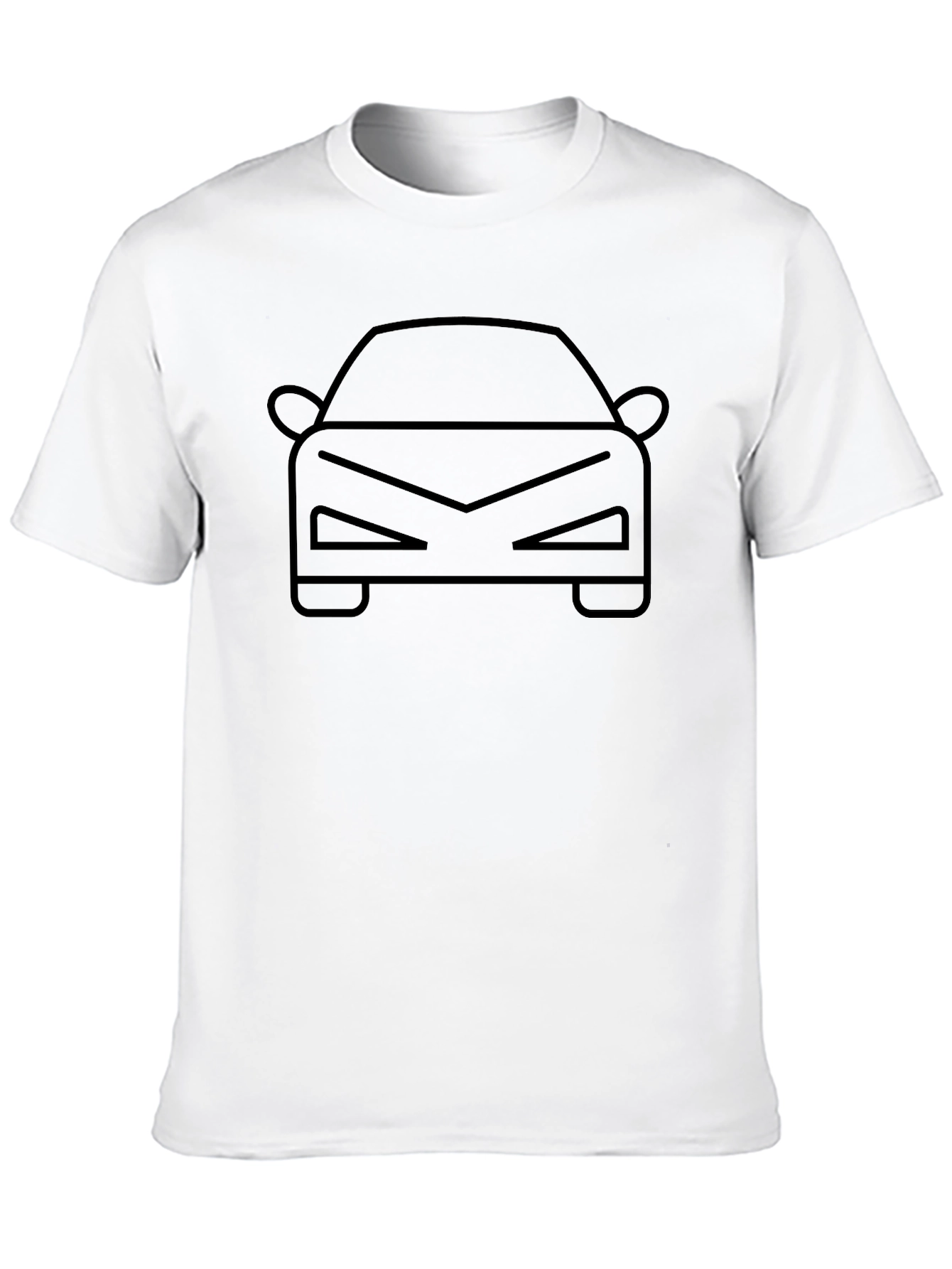 Cool Car Outline T-Shirt - Black