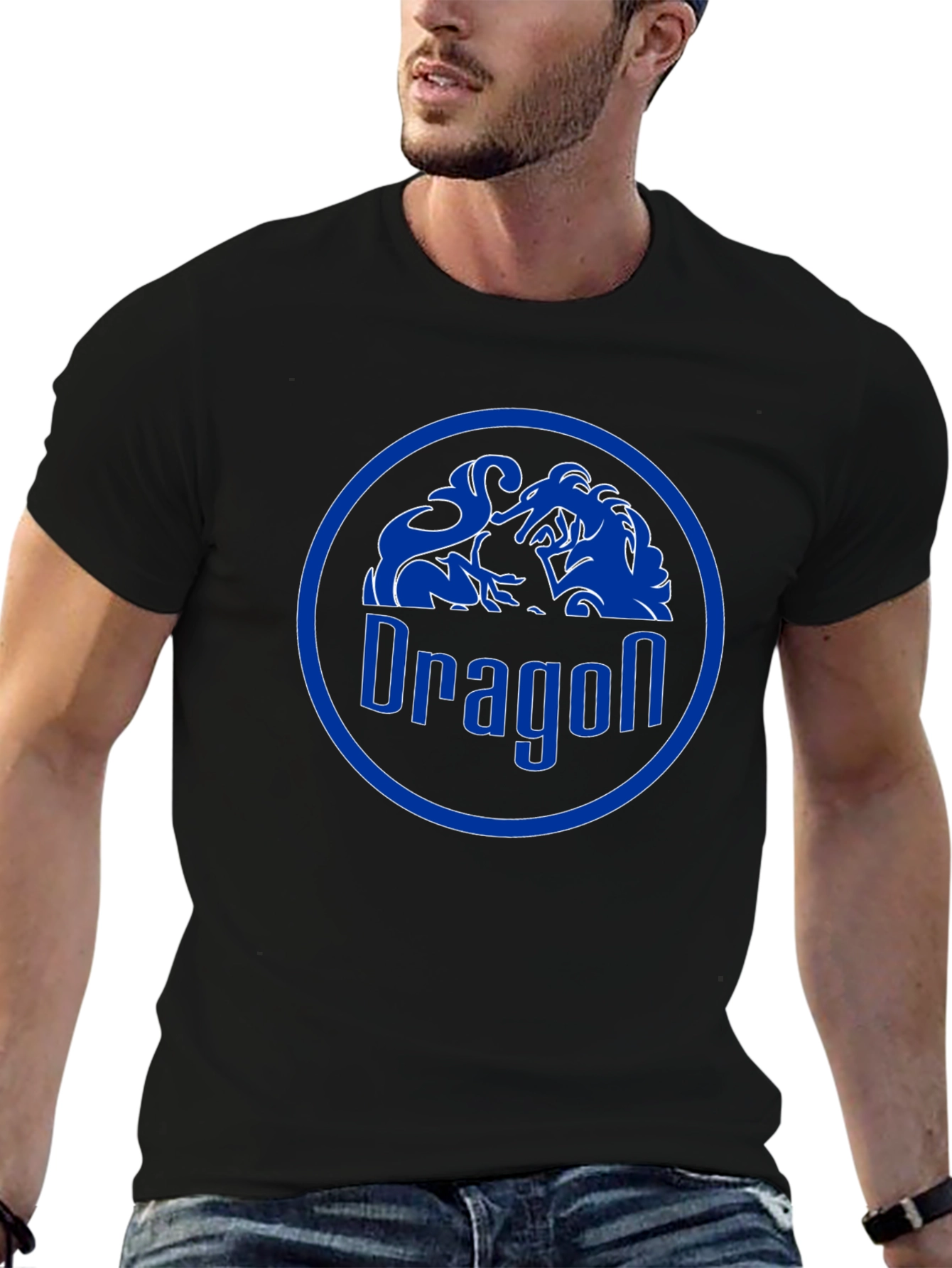 Dragon Logo Black T-Shirt - Stylish Graphic Tee