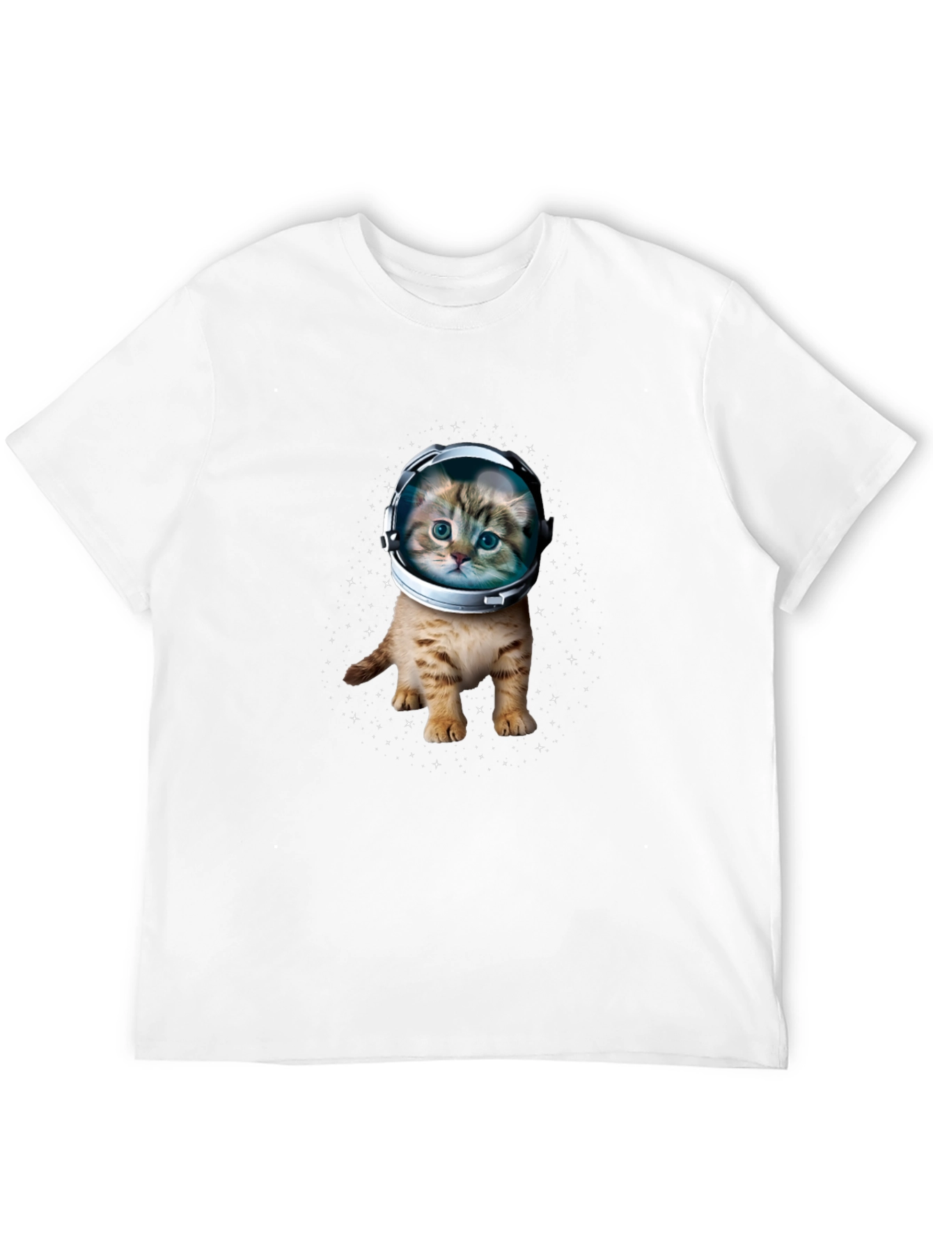 Astronaut Cat Graphic Black T-Shirt