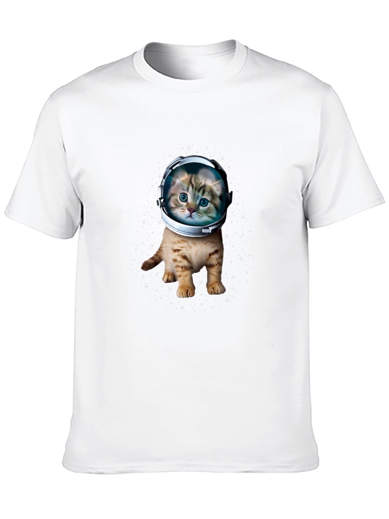 Astronaut Cat Graphic Black T-Shirt